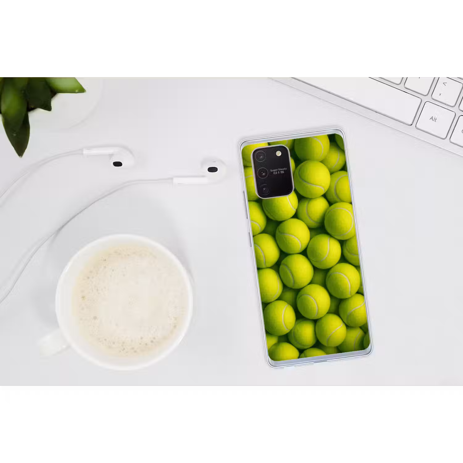 Tennisballen - Bal - Geel Telefoonhoesje Samsung Galaxy S10 Lite klein -oordopS10Lite