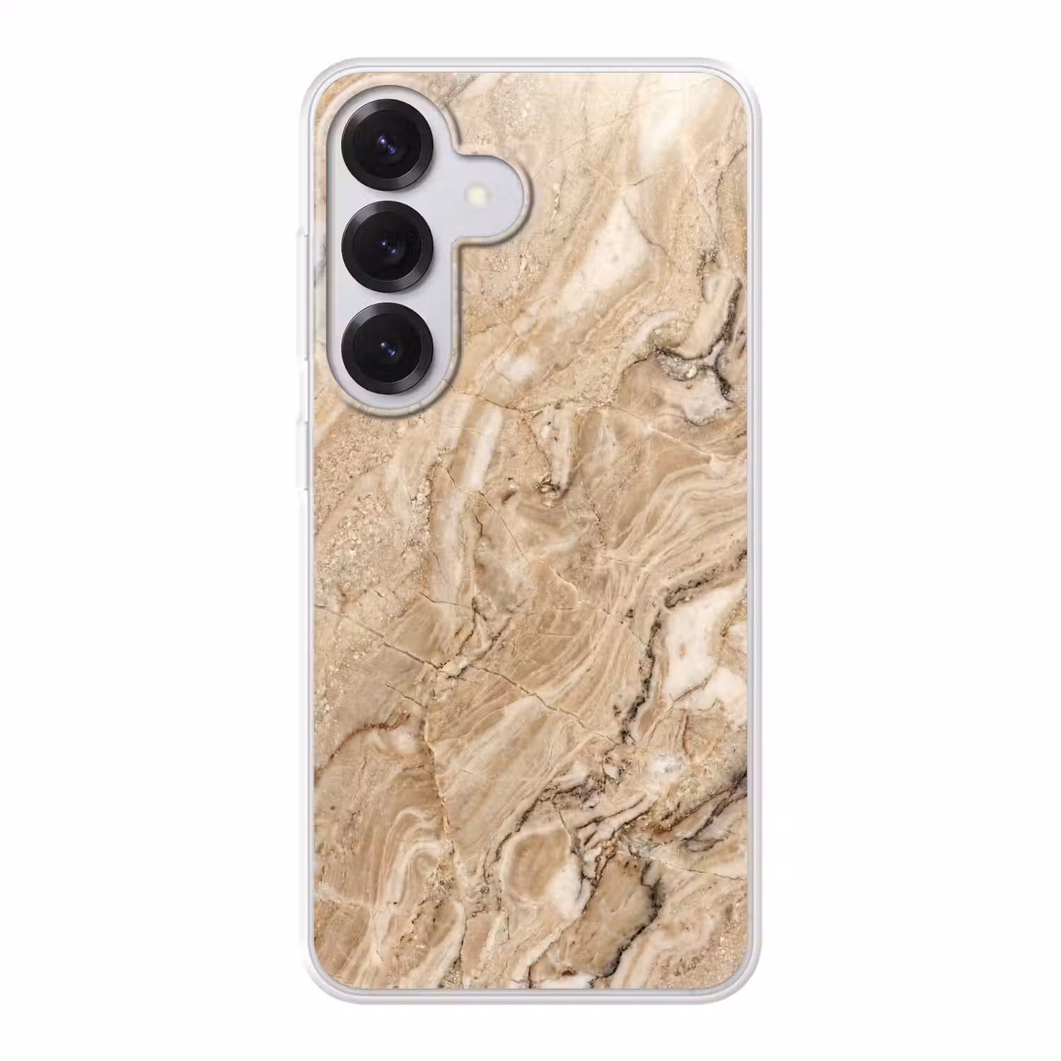 Textuur - Aders - Abstract - Modern - Beige Telefoonhoesje Samsung Galaxy S26 klein -3d