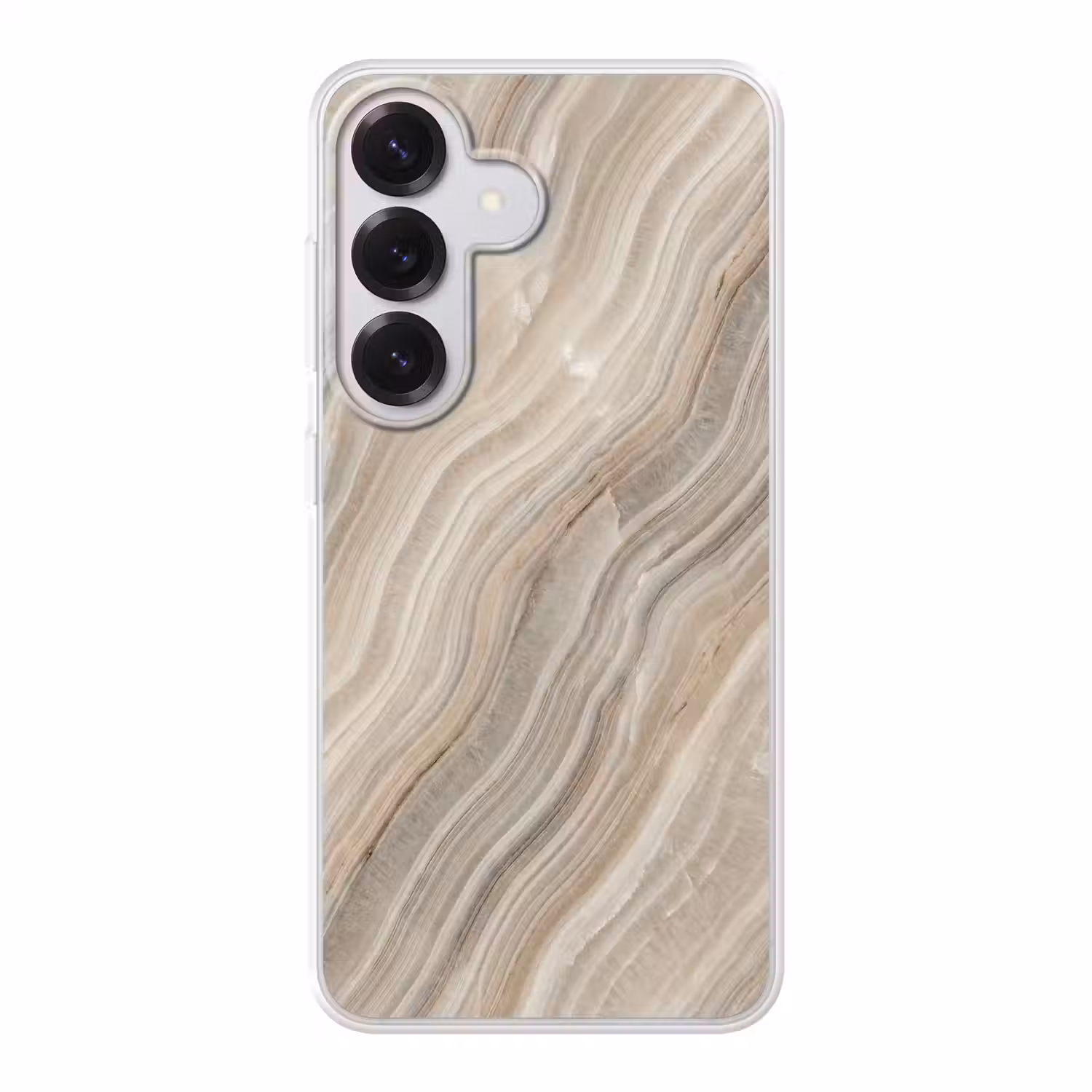 Textuur - Golvend - Abstract - Modern - Beige Telefoonhoesje Samsung Galaxy S26 klein -3d