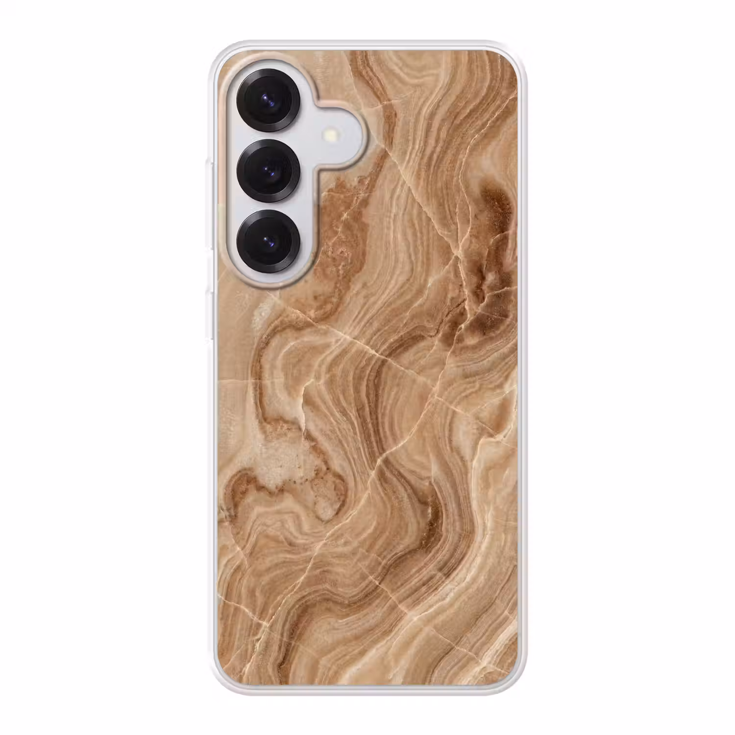 Textuur - Golvend - Abstract - Warm - Bruin Telefoonhoesje Samsung Galaxy S26 klein -3d