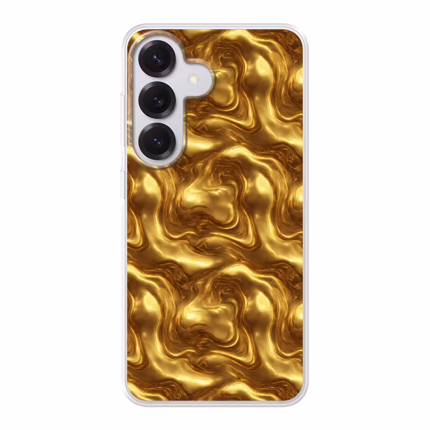 Textuur - Vloeibaar - Organisch - Goud Telefoonhoesje Samsung Galaxy S26 klein 975 -3d