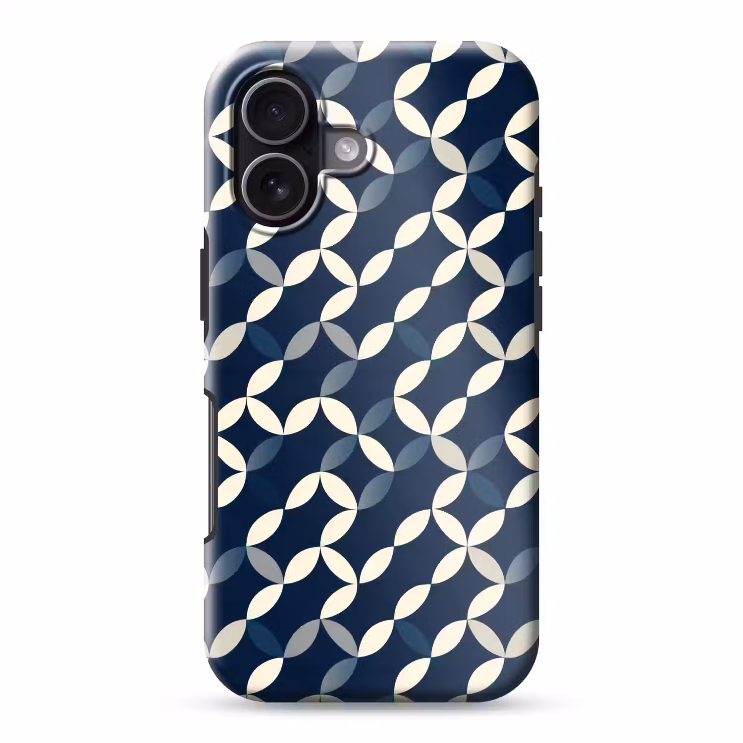 Abstract - Patroon - Blauw Toughcase MagSafe Apple iPhone 17 klein 1017 -3d