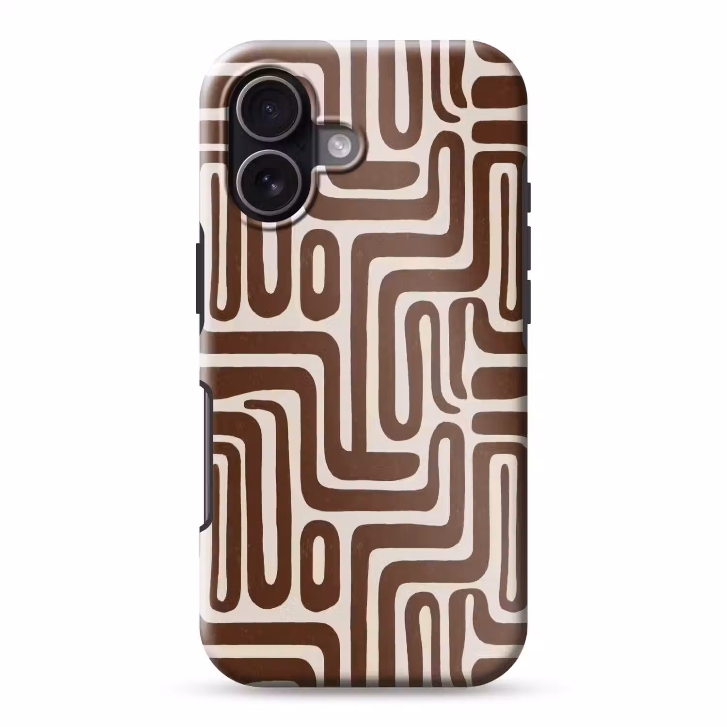 Abstract - Patroon - Bruin Toughcase MagSafe Apple iPhone 17 klein 1017 -3d