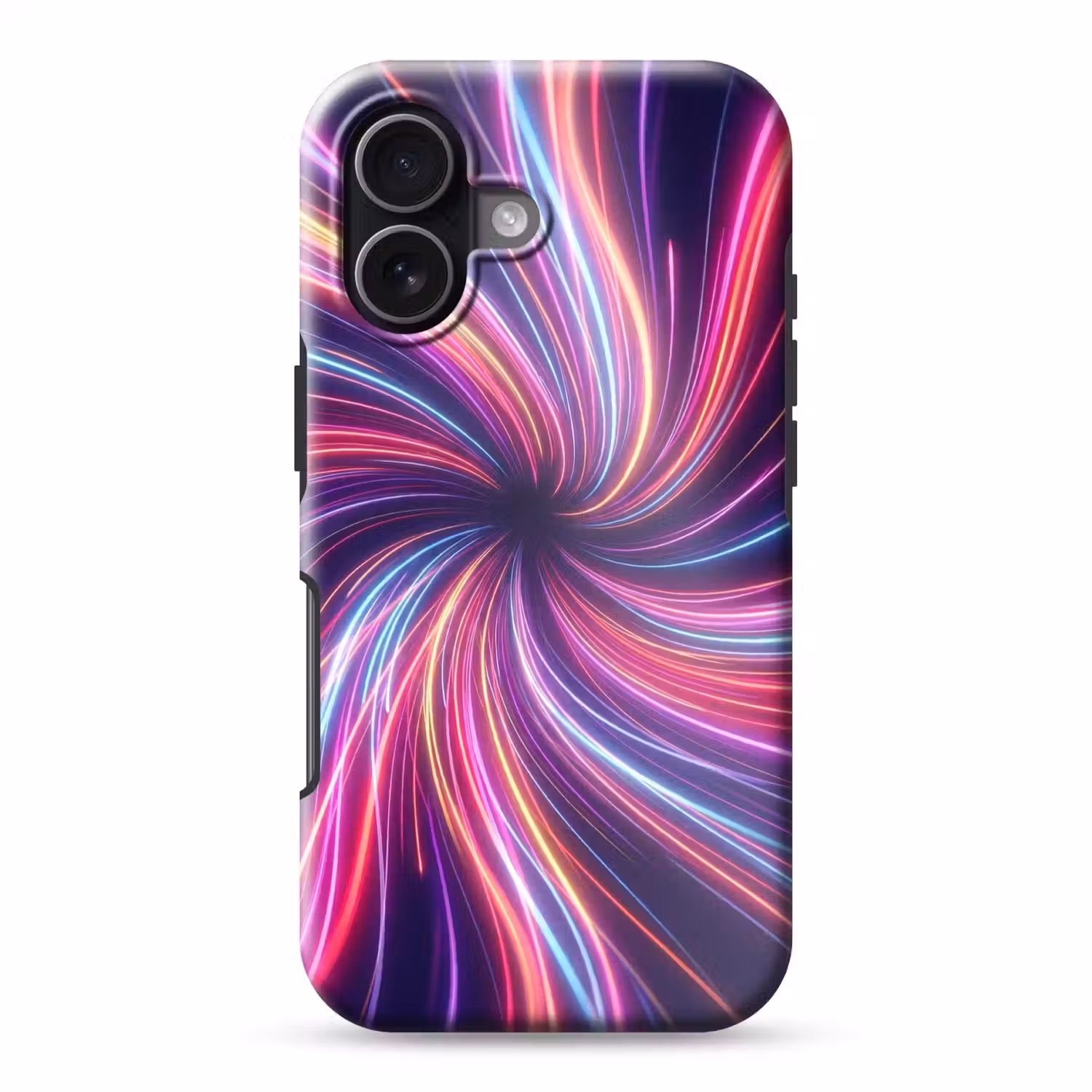Abstract - Swirl - Futuristic - Neon Toughcase MagSafe Apple iPhone 17 klein -3d