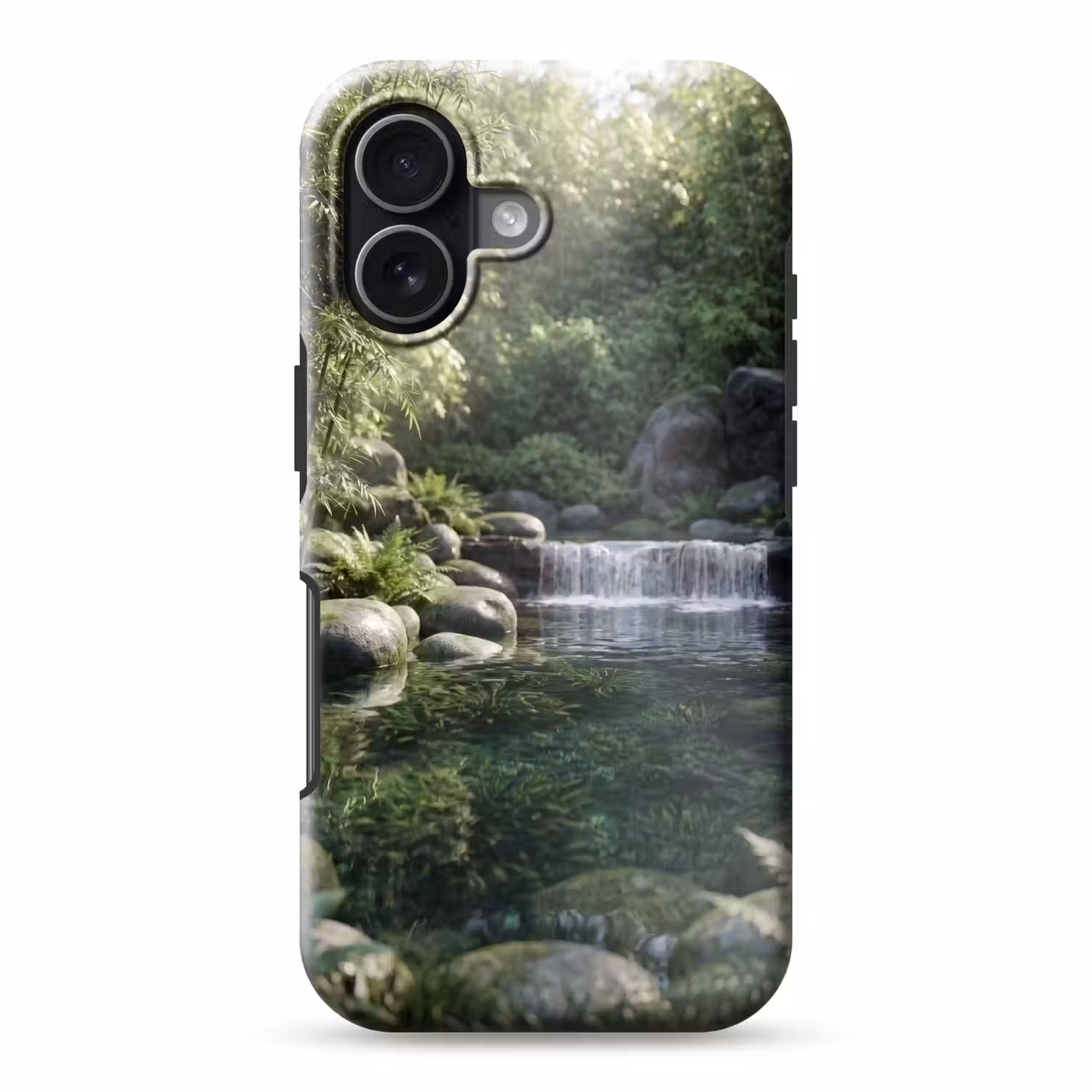 Beek - Waterval - Natuur - Groen Toughcase MagSafe Apple iPhone 17 klein -3d