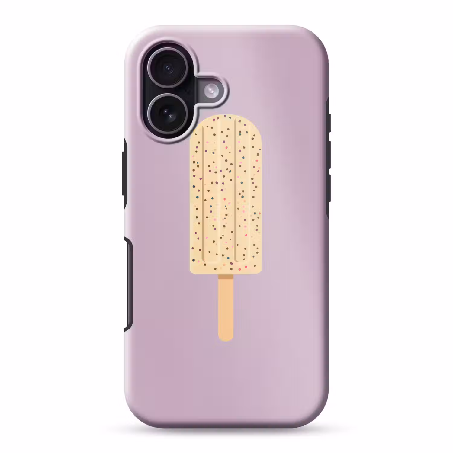 Beige - Ijsje - Spikkels Toughcase MagSafe Apple iPhone 17 klein -3d