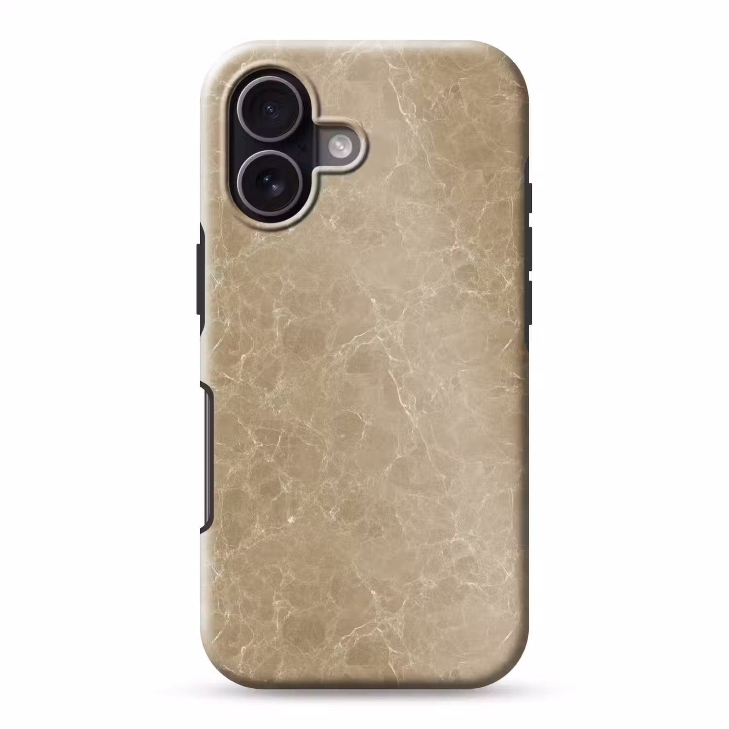 Beige - Marmer - Witte aders Toughcase MagSafe Apple iPhone 17 klein 1017 -3d