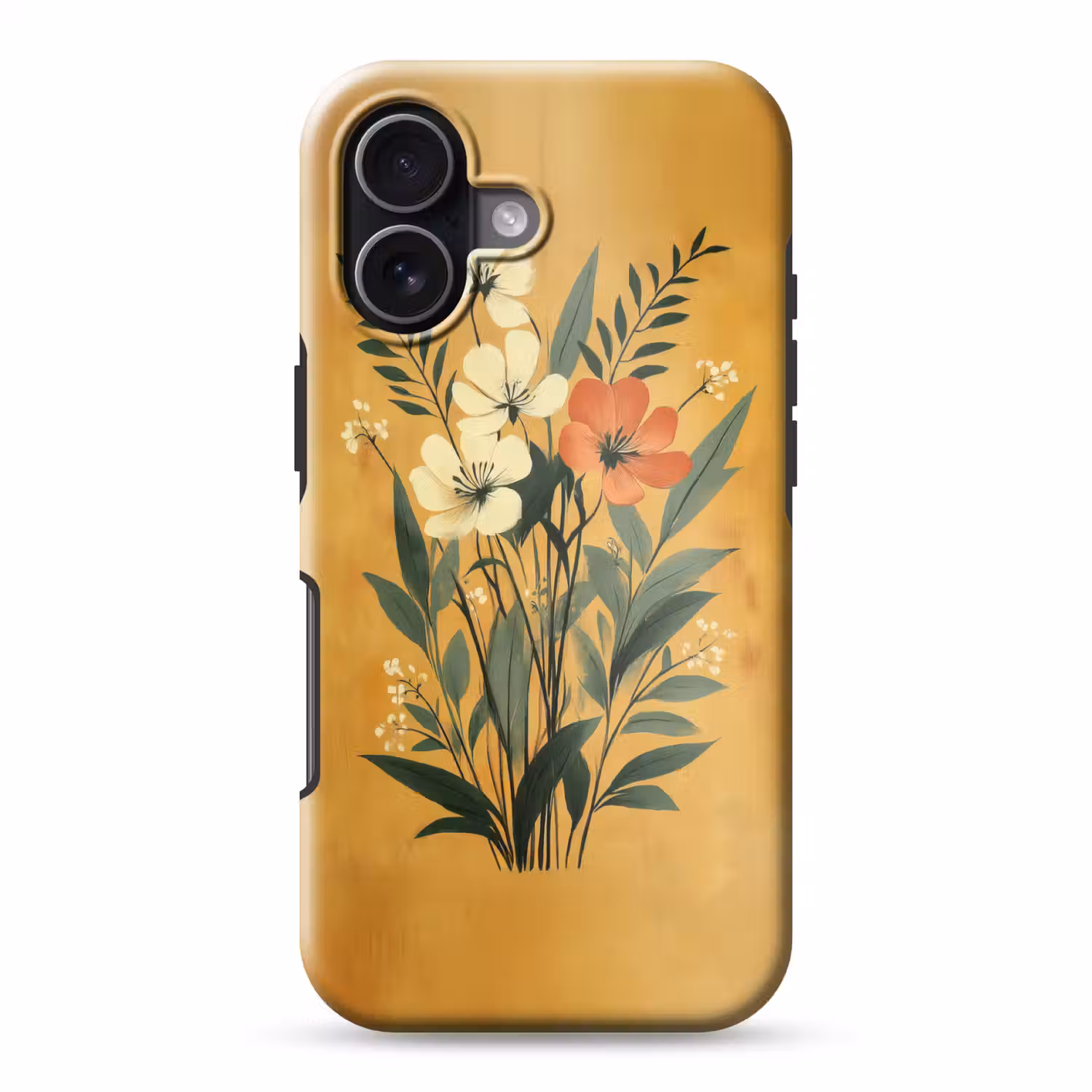 Bladeren - Boeket - Bloemen - Geel Toughcase MagSafe Apple iPhone 17 klein -3d