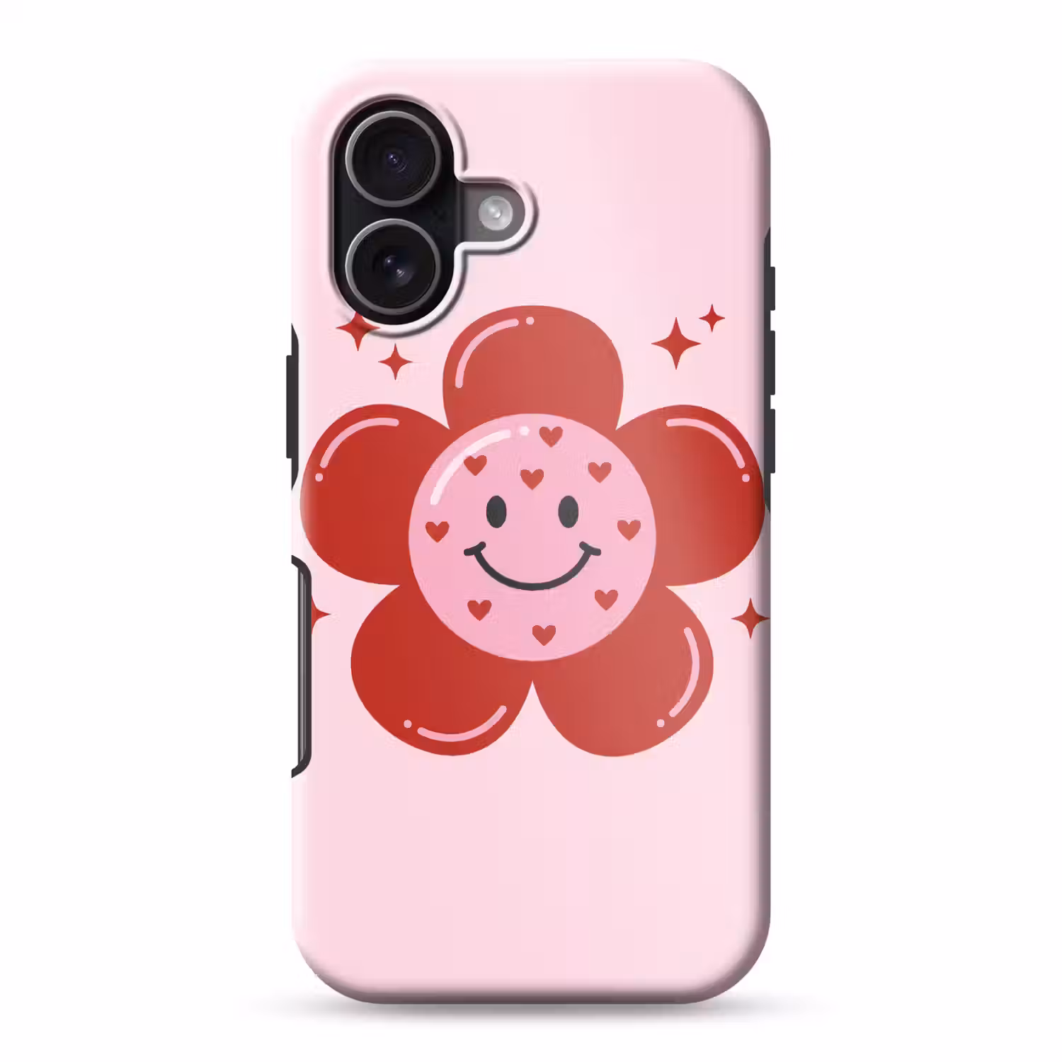 Bloem - Roze - Hartjes Toughcase MagSafe Apple iPhone 17 klein -3d