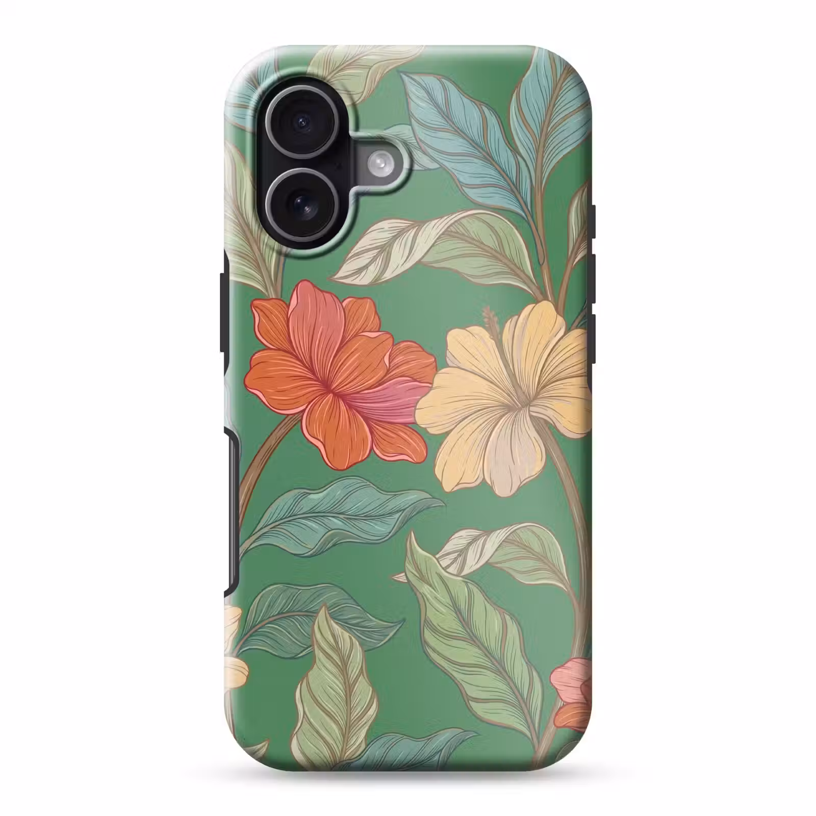 Telefoonhoesje Toughcase - Bloemen - Groen - Illustratie - Bloemen - Groen - Illustratie Toughcase MagSafe Apple iPhone 17 klein