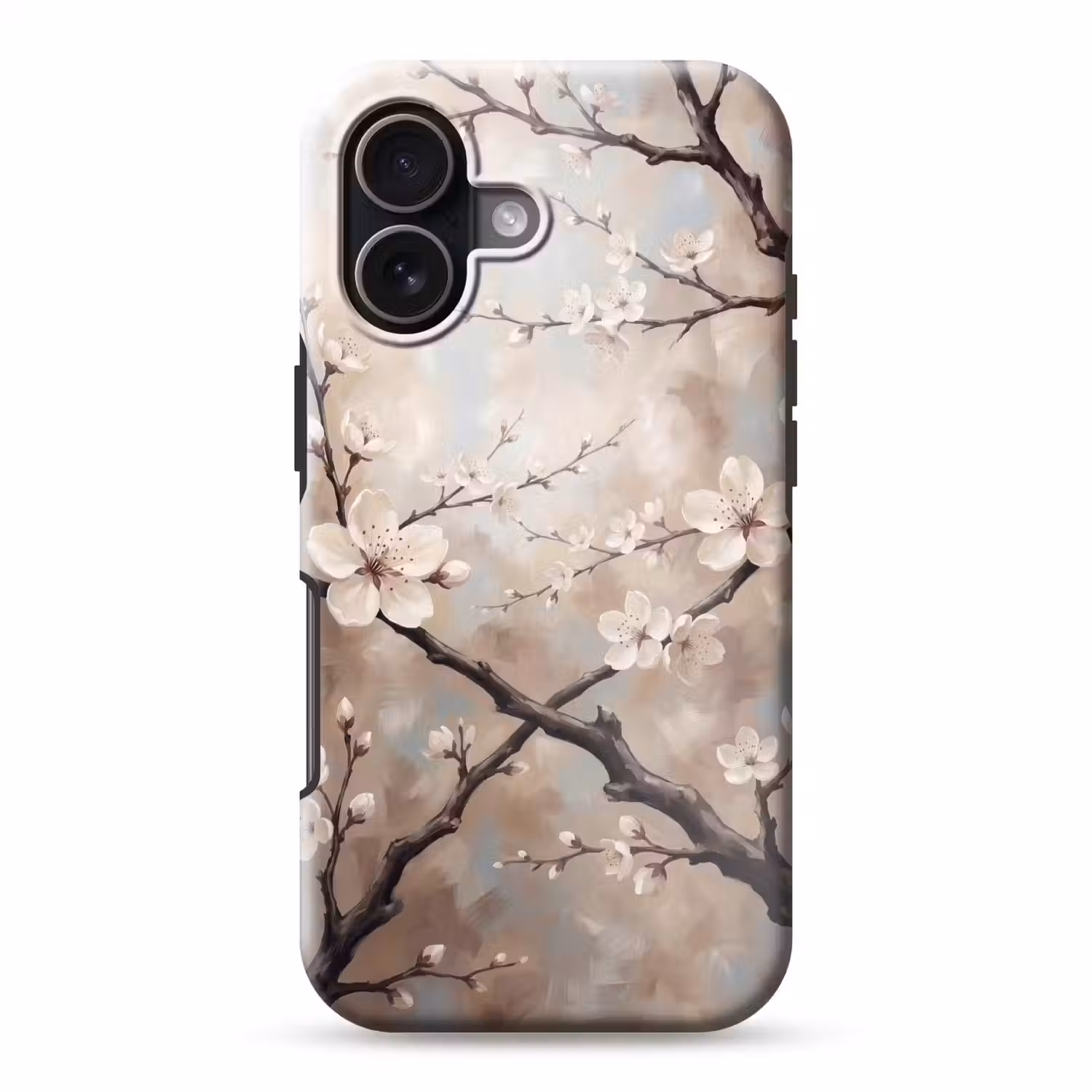 Bloesem - Takken - Schilderij - Beige - Serene Toughcase MagSafe Apple iPhone 17 klein -3d