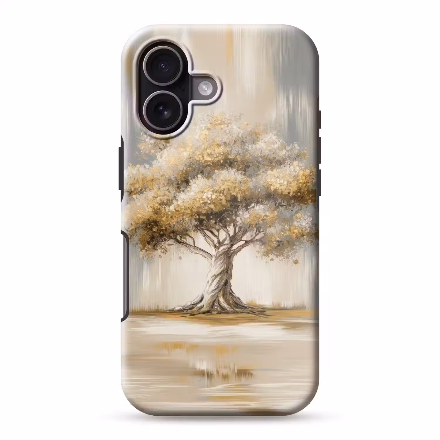 Boom - Bladeren - Abstract - Wit Toughcase MagSafe Apple iPhone 17 klein -3d