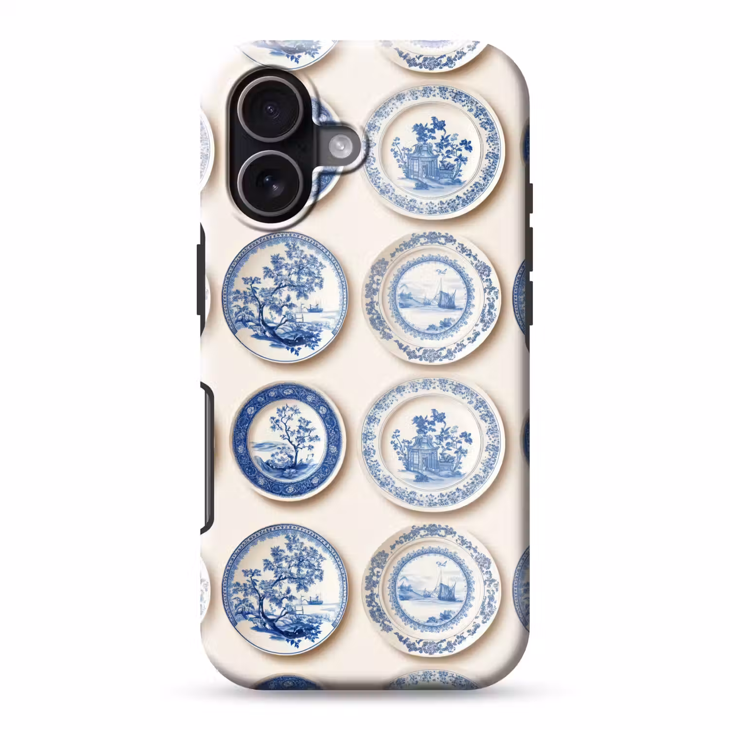 Borden - Bomen - Planten - Blauw Toughcase MagSafe Apple iPhone 17 klein 1017 -3d