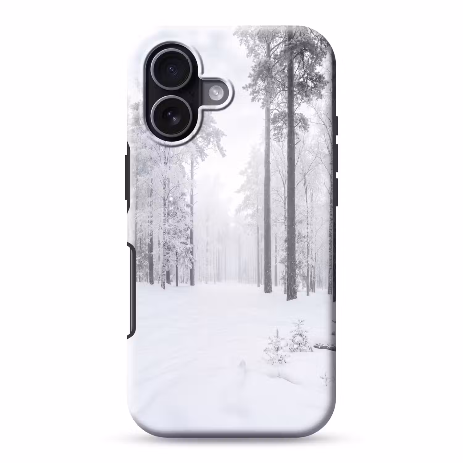 Bos - Sneeuw - Pad - Winter - Stilte Toughcase MagSafe Apple iPhone 17 klein -3d