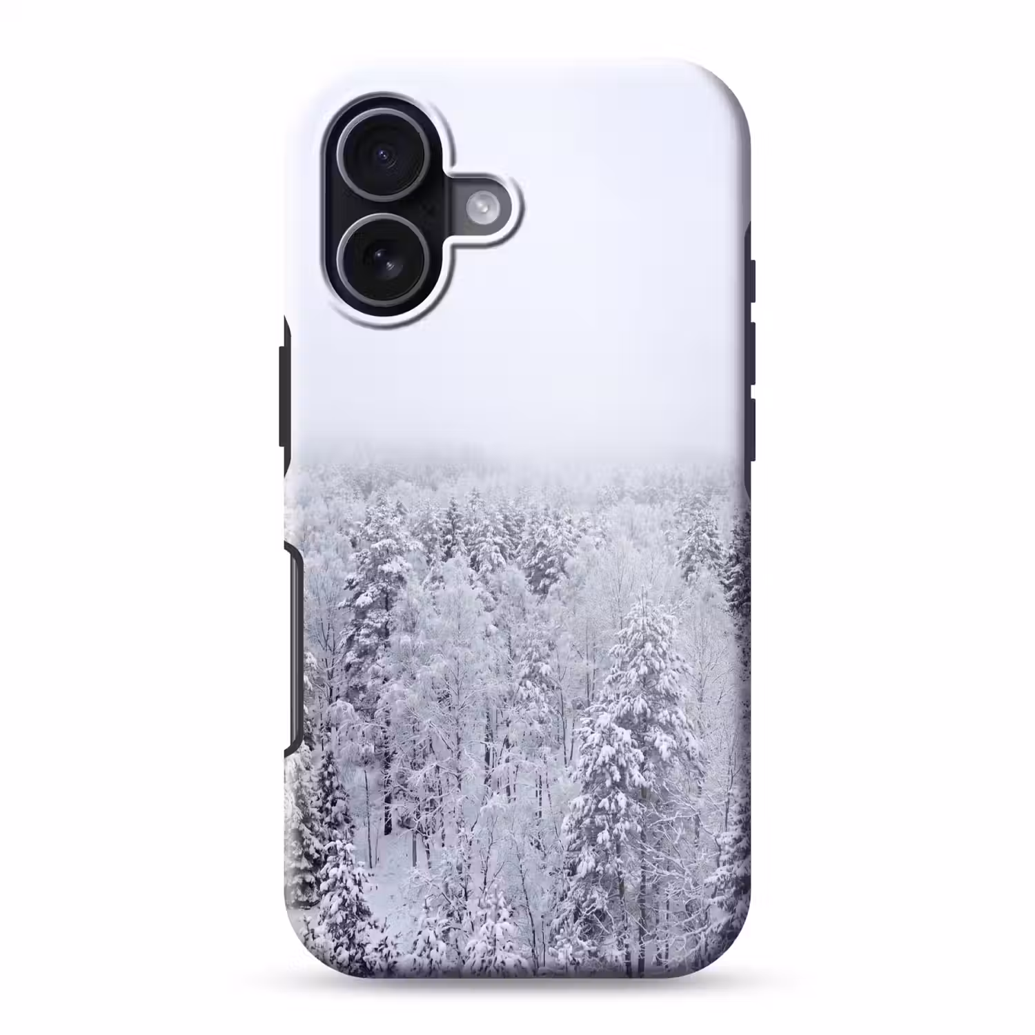 Bos - Sneeuw - Winter - Natuur - Wit Toughcase MagSafe Apple iPhone 17 klein -3d