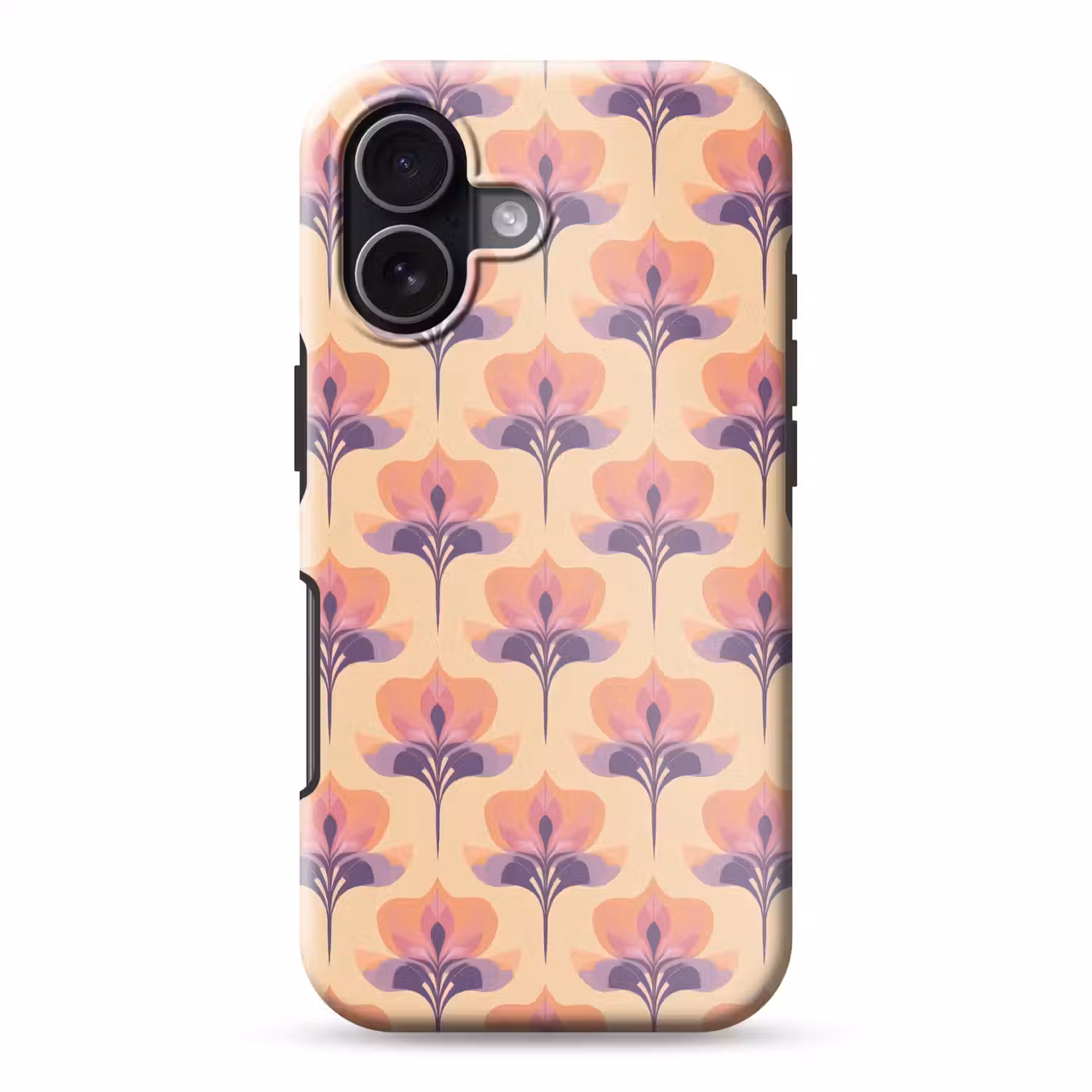 Botanisch - Patroon - Pastel Toughcase MagSafe Apple iPhone 17 klein 1017 -3d