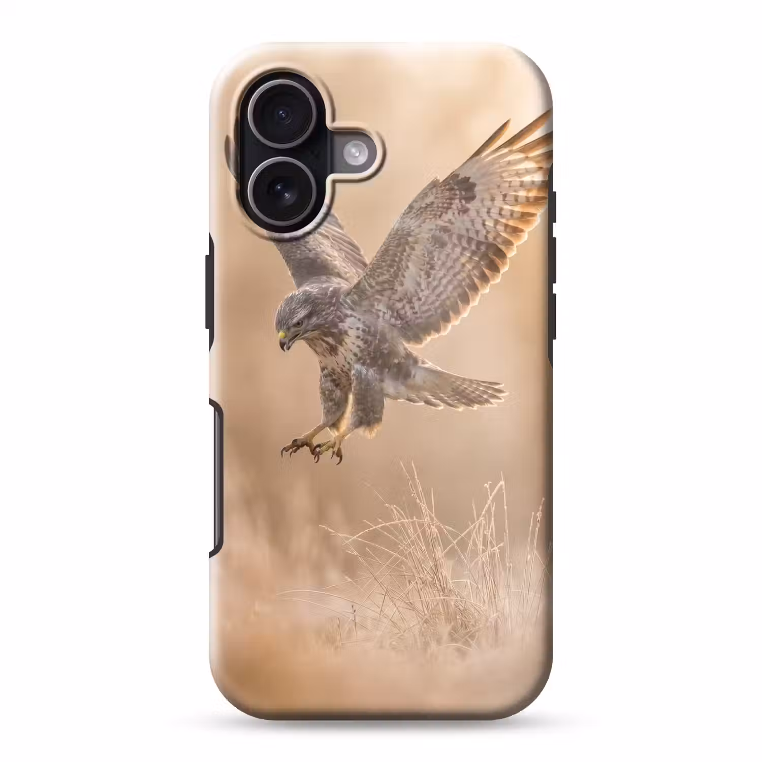 Buizerd - Roofvogel - Natuur - Bruin Toughcase MagSafe Apple iPhone 17 klein -3d