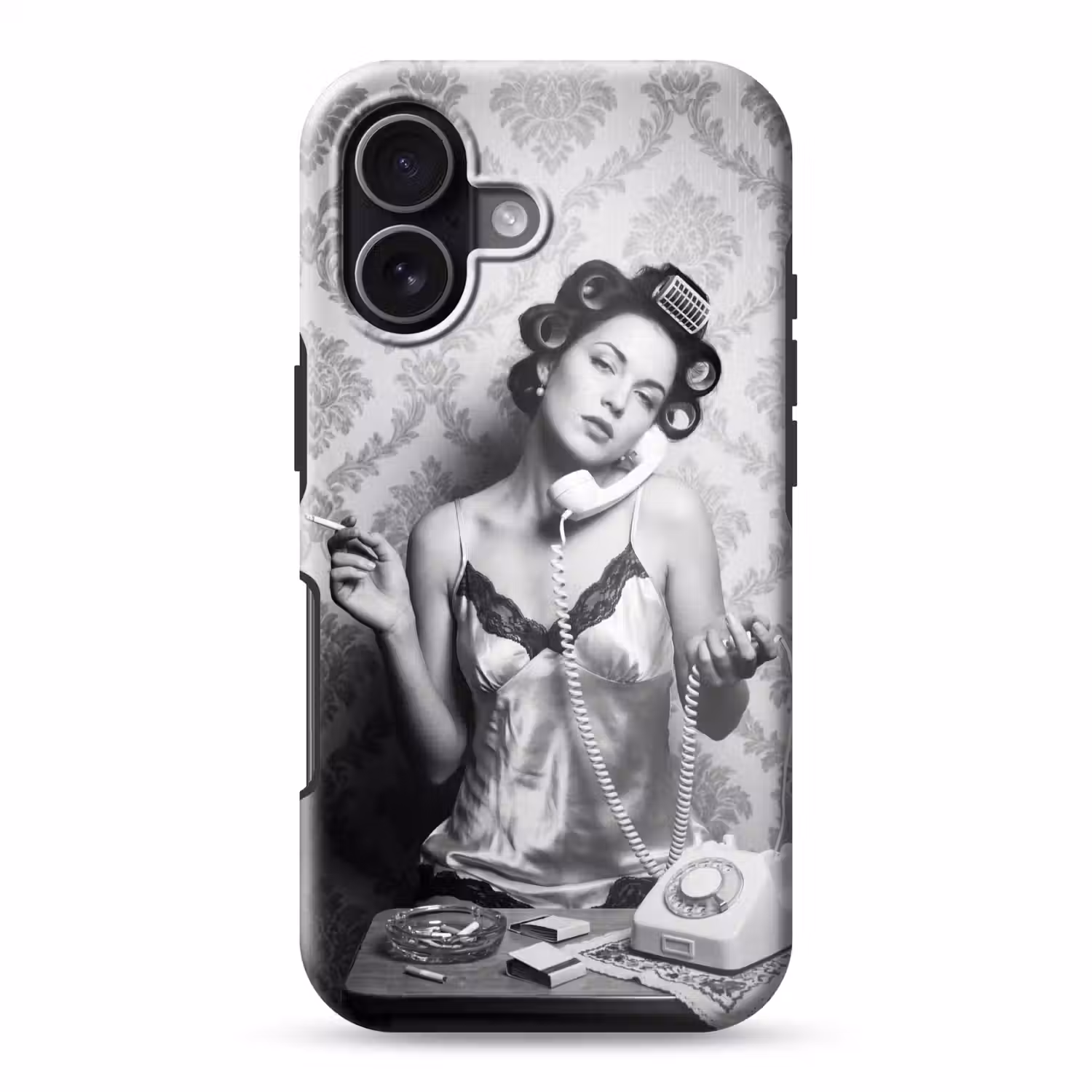 Chic - Vrouw - Zwart - Wit Toughcase MagSafe Apple iPhone 17 klein -3d