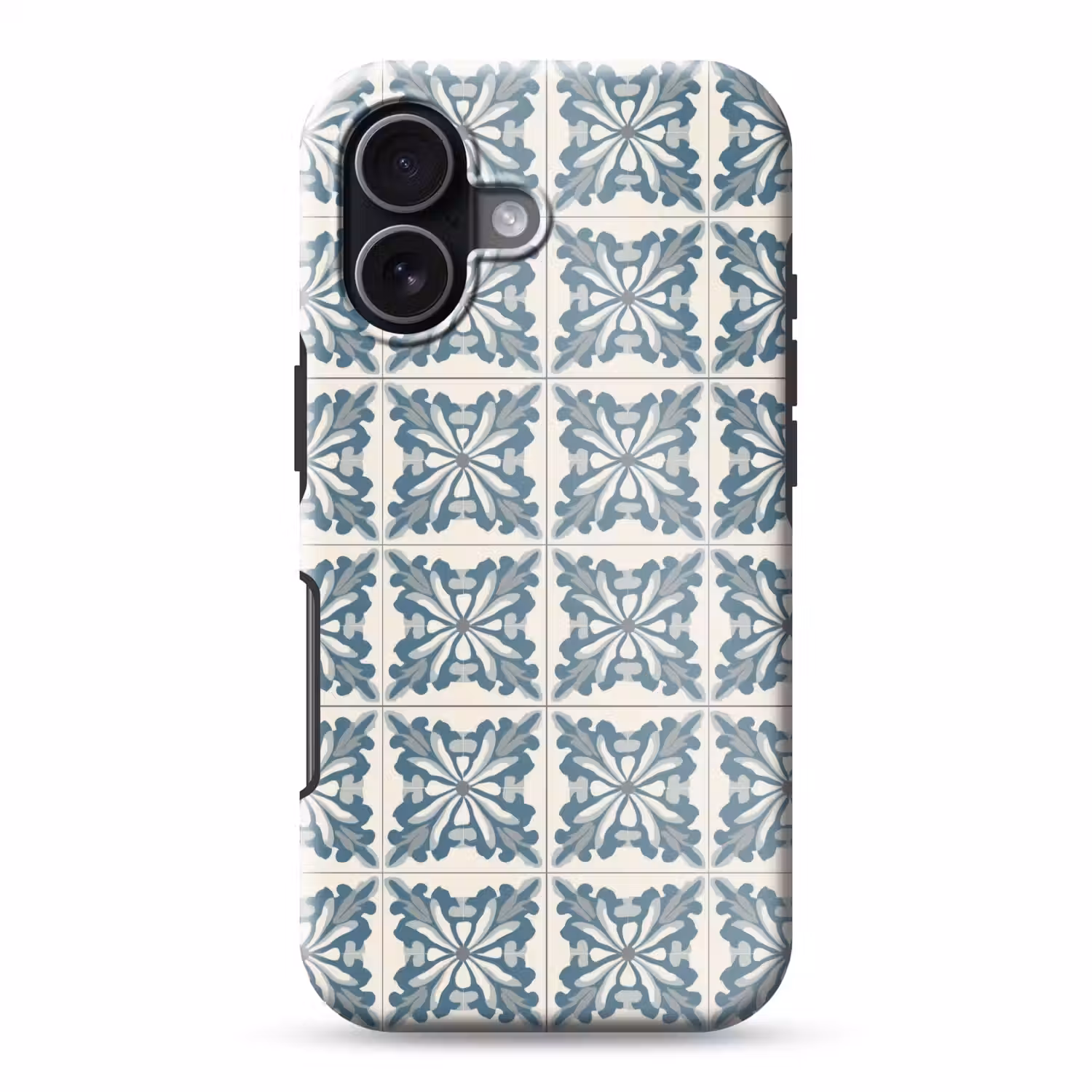 Dessin - Tegel - Blauw Toughcase MagSafe Apple iPhone 17 klein 1017 -3d
