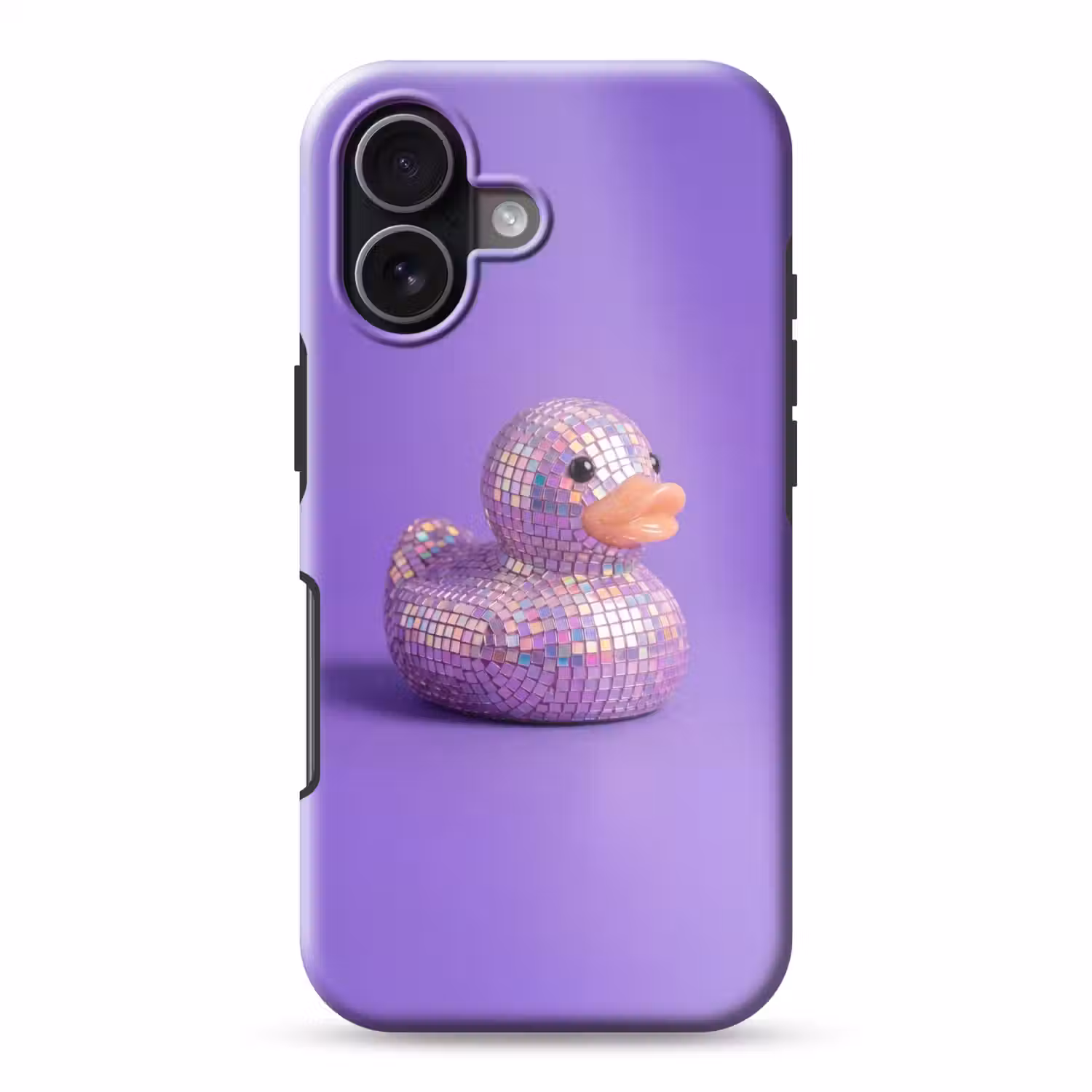 Disco - Eend - Paars Toughcase MagSafe Apple iPhone 17 klein -3d