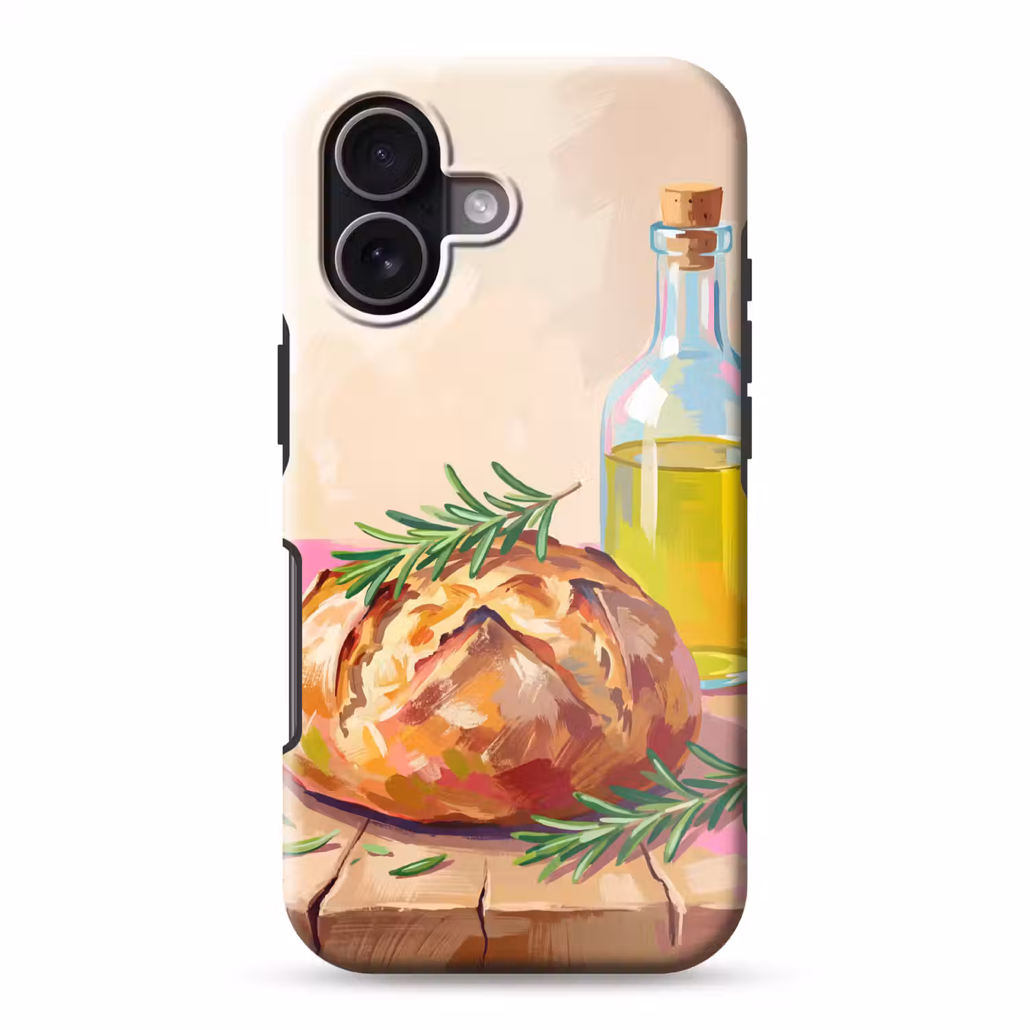 Eten - Brood - Olijfolie - Abstract - Keuken Toughcase MagSafe Apple iPhone 17 klein -3d