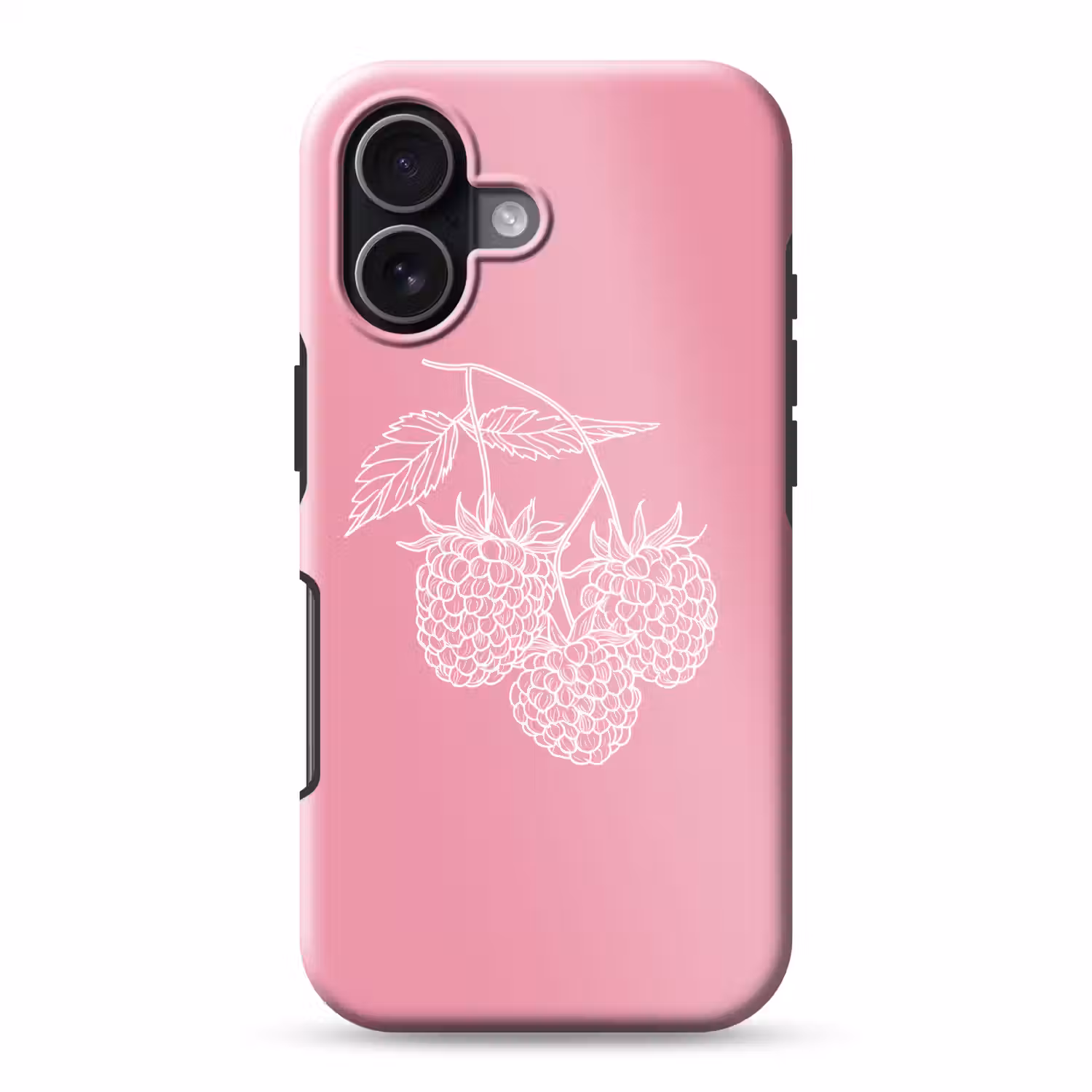 Frambozen - Steel - Getekend - Roze Toughcase MagSafe Apple iPhone 17 klein -3d