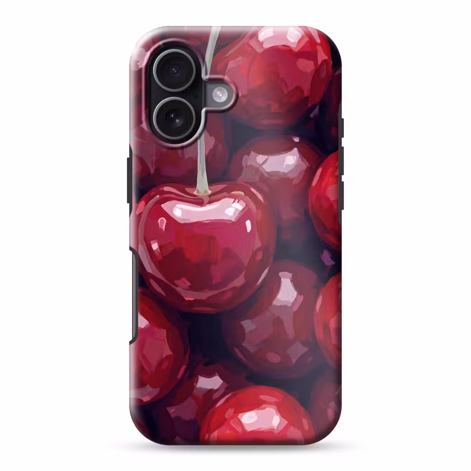 Fruit - Kersen - Eten - Modern - Rood Toughcase MagSafe Apple iPhone 17 klein -3d