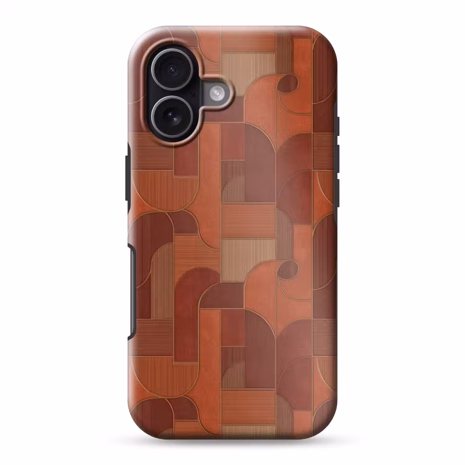 Geometrisch - Abstract - Textuur - Bruin Toughcase MagSafe Apple iPhone 17 klein 1017 -3d