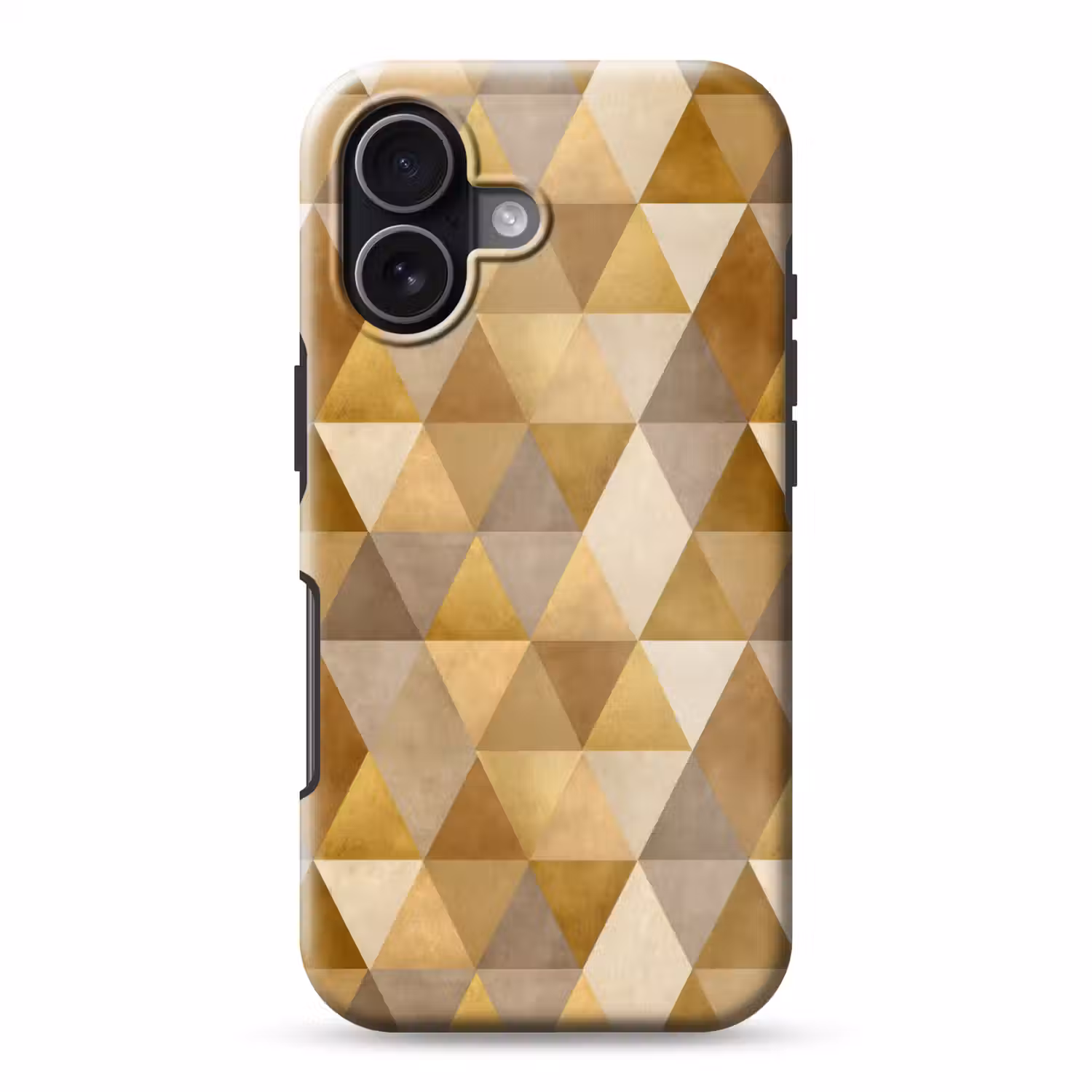 Geometrisch - Driehoek - Goud Toughcase MagSafe Apple iPhone 17 klein 1017 -3d