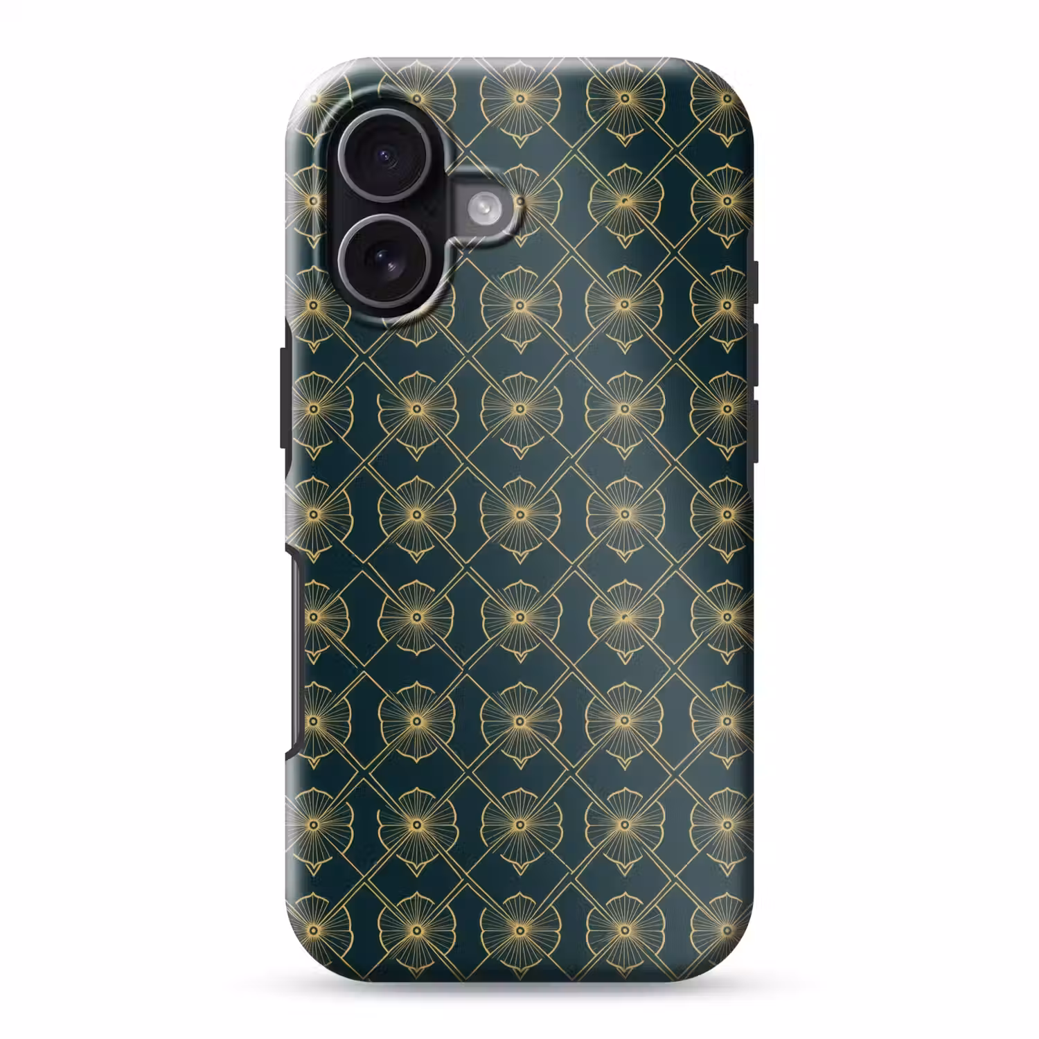 Geometrisch - Elegant - Groen Toughcase MagSafe Apple iPhone 17 klein 1017 -3d