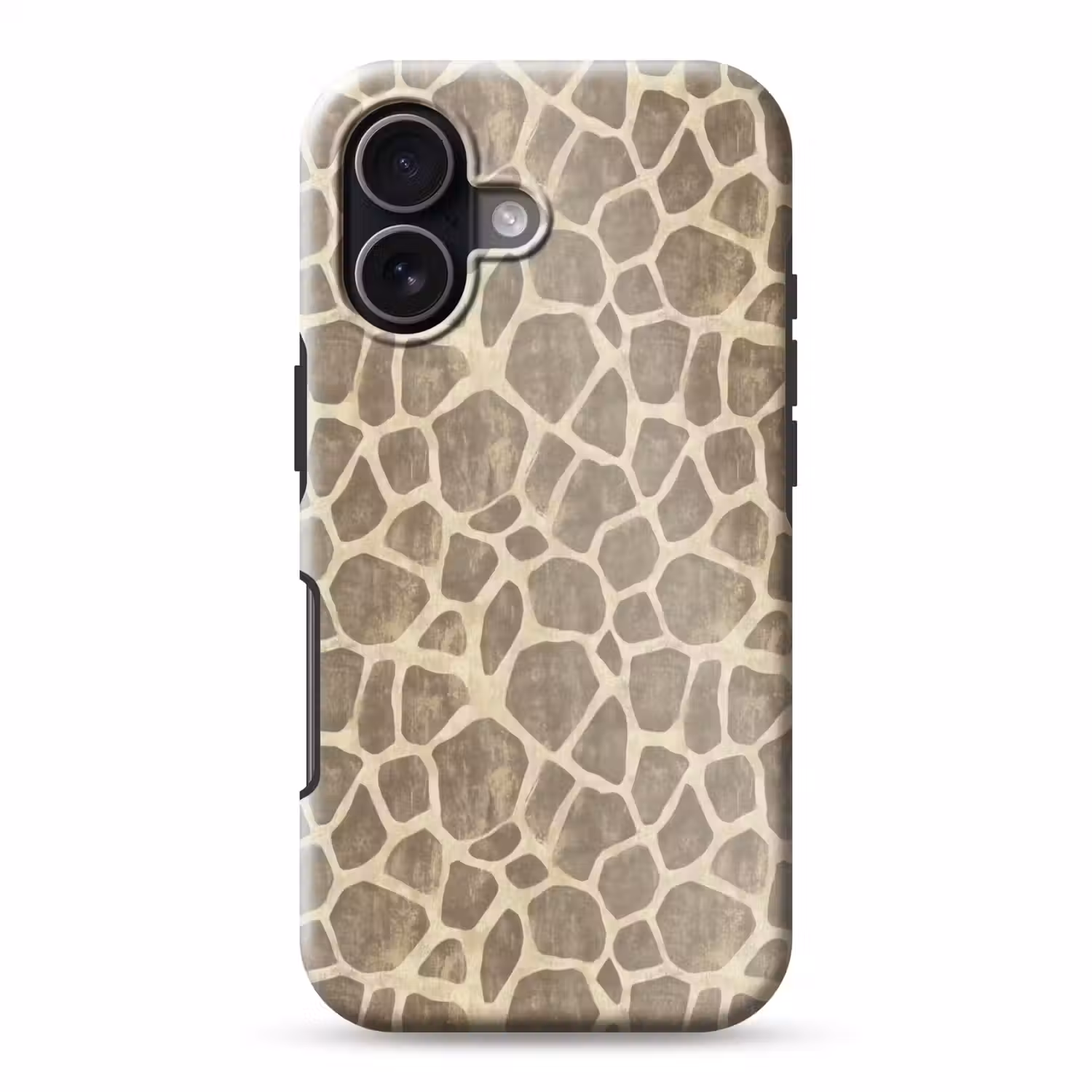Giraf - Patroon - Beige - Bruin Toughcase MagSafe Apple iPhone 17 klein 1017 -3d