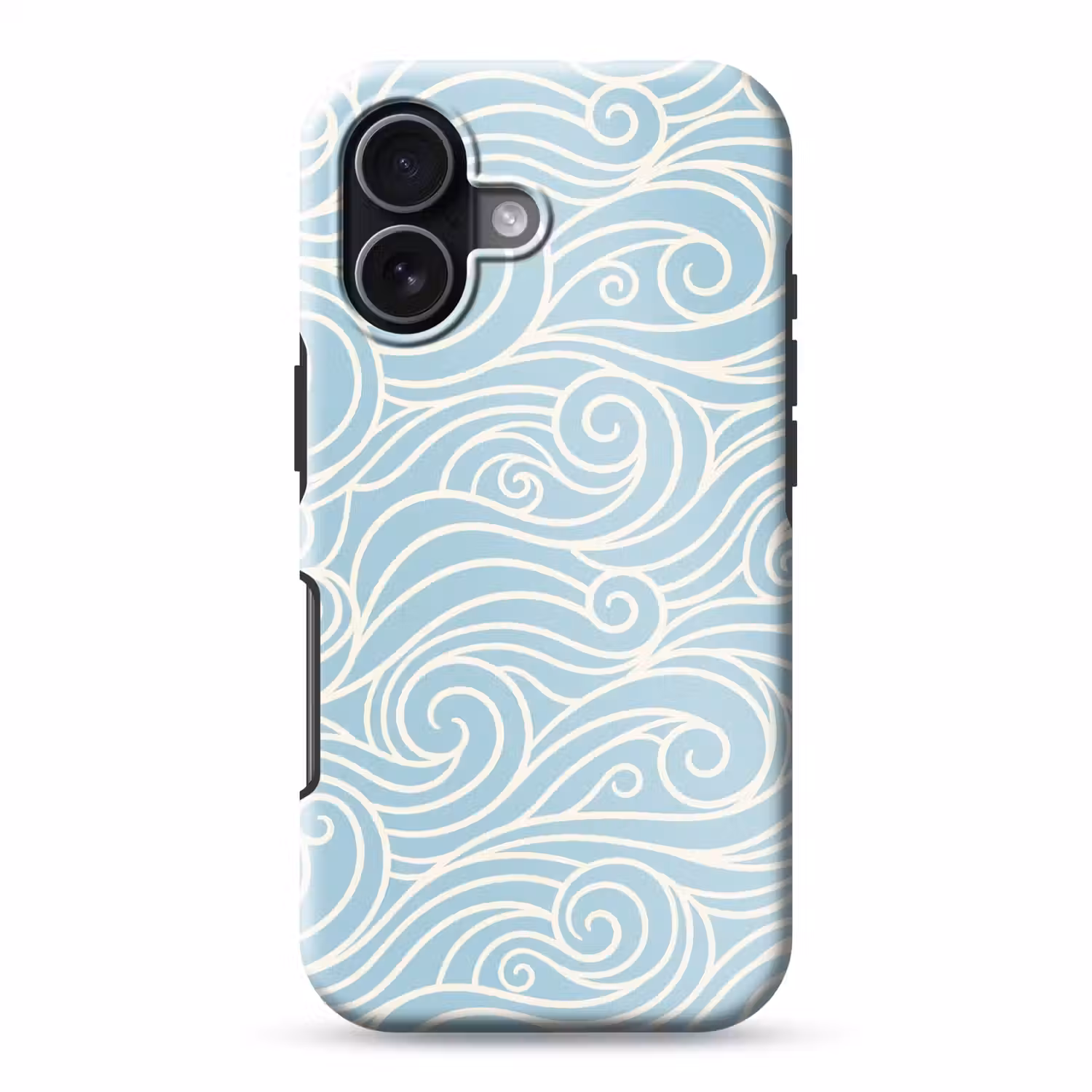 Golf - Abstract - Natuur - Modern - Blauw Toughcase MagSafe Apple iPhone 17 klein -3d