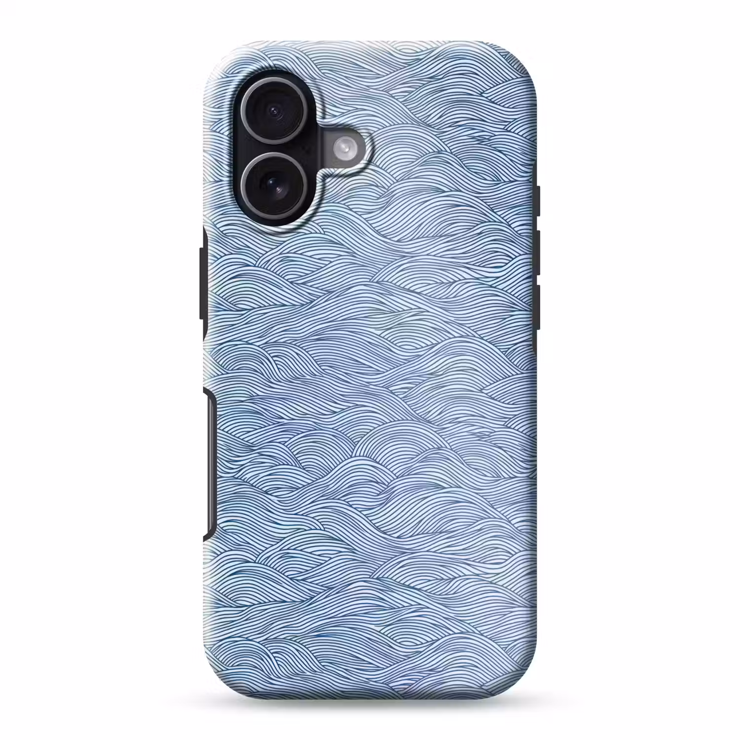 Golven - Ritmisch - Blauw Toughcase MagSafe Apple iPhone 17 klein 1017 -3d
