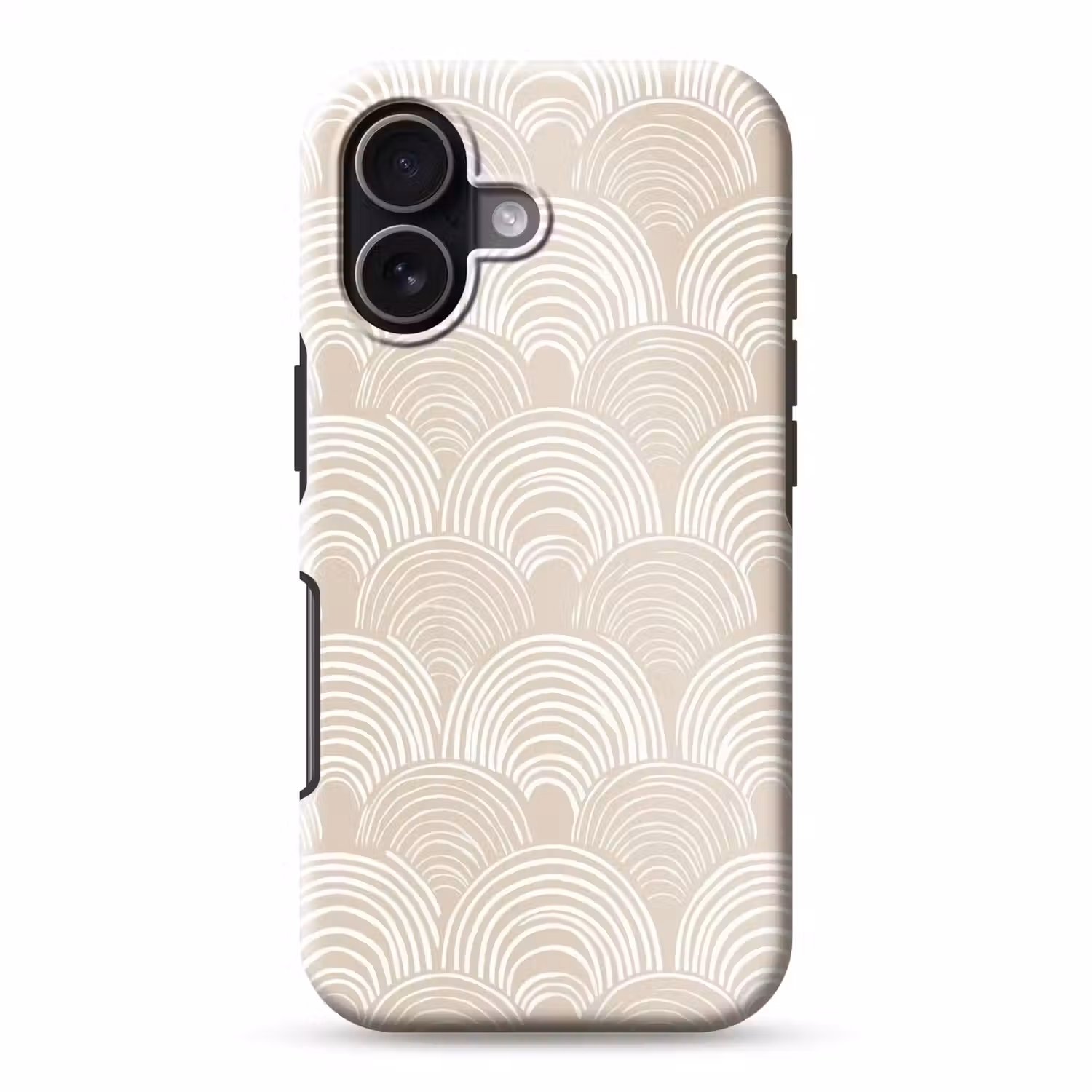 Golven - Structuur - Beige Toughcase MagSafe Apple iPhone 17 klein 1017 -3d