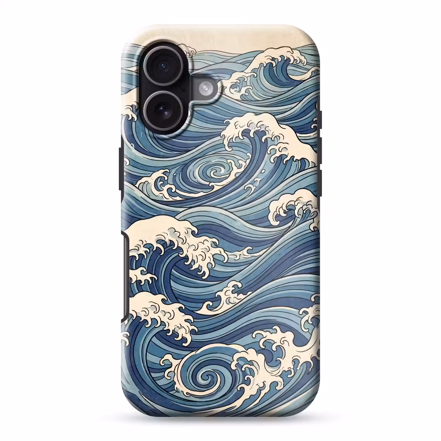 Golven - Zee - Natuur - Abstract - Blauw Toughcase MagSafe Apple iPhone 17 klein -3d