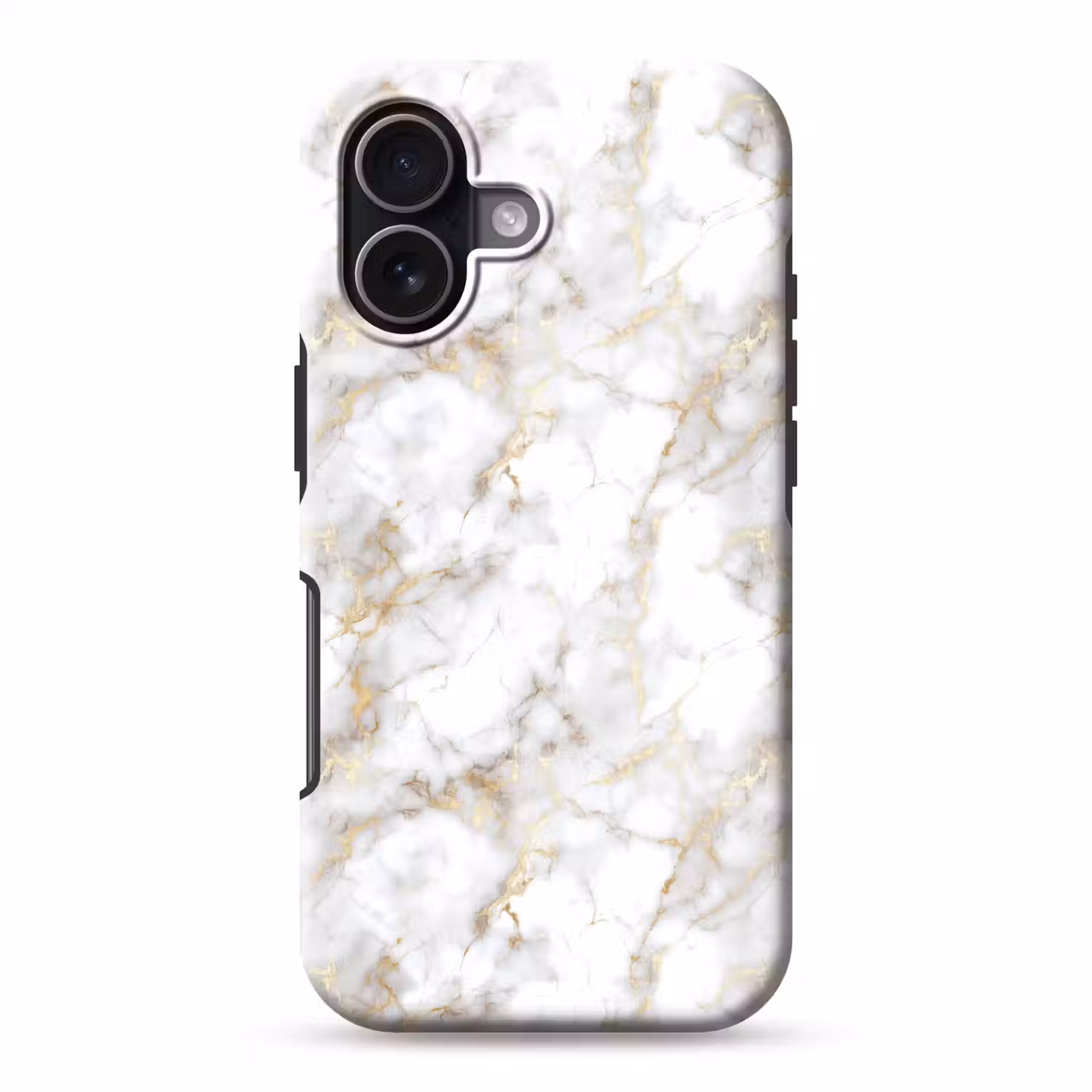 Gouden aders - Marmer - Wit Toughcase MagSafe Apple iPhone 17 klein 1017 -3d