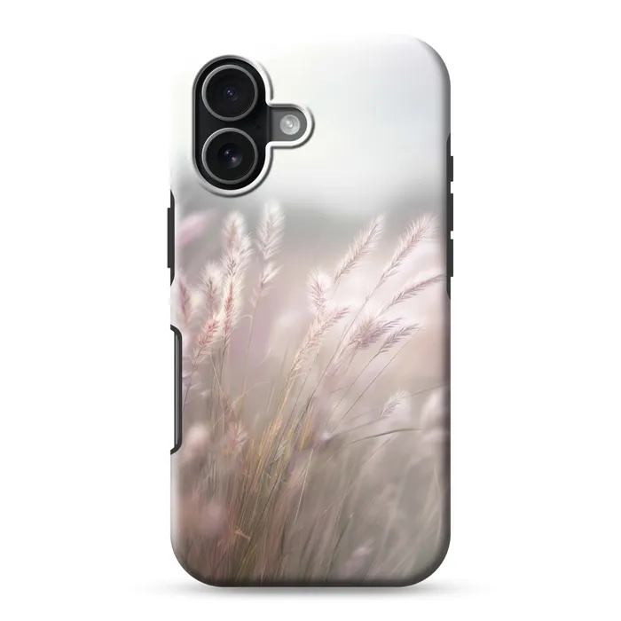 Graspluimen - Wind - Beige - Mistig Toughcase MagSafe Apple iPhone 17 klein -3d