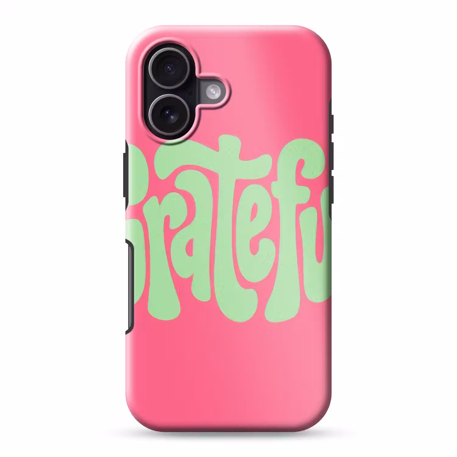 Grateful - Groen - Grafisch - Vloeiend Toughcase MagSafe Apple iPhone 17 klein -3d