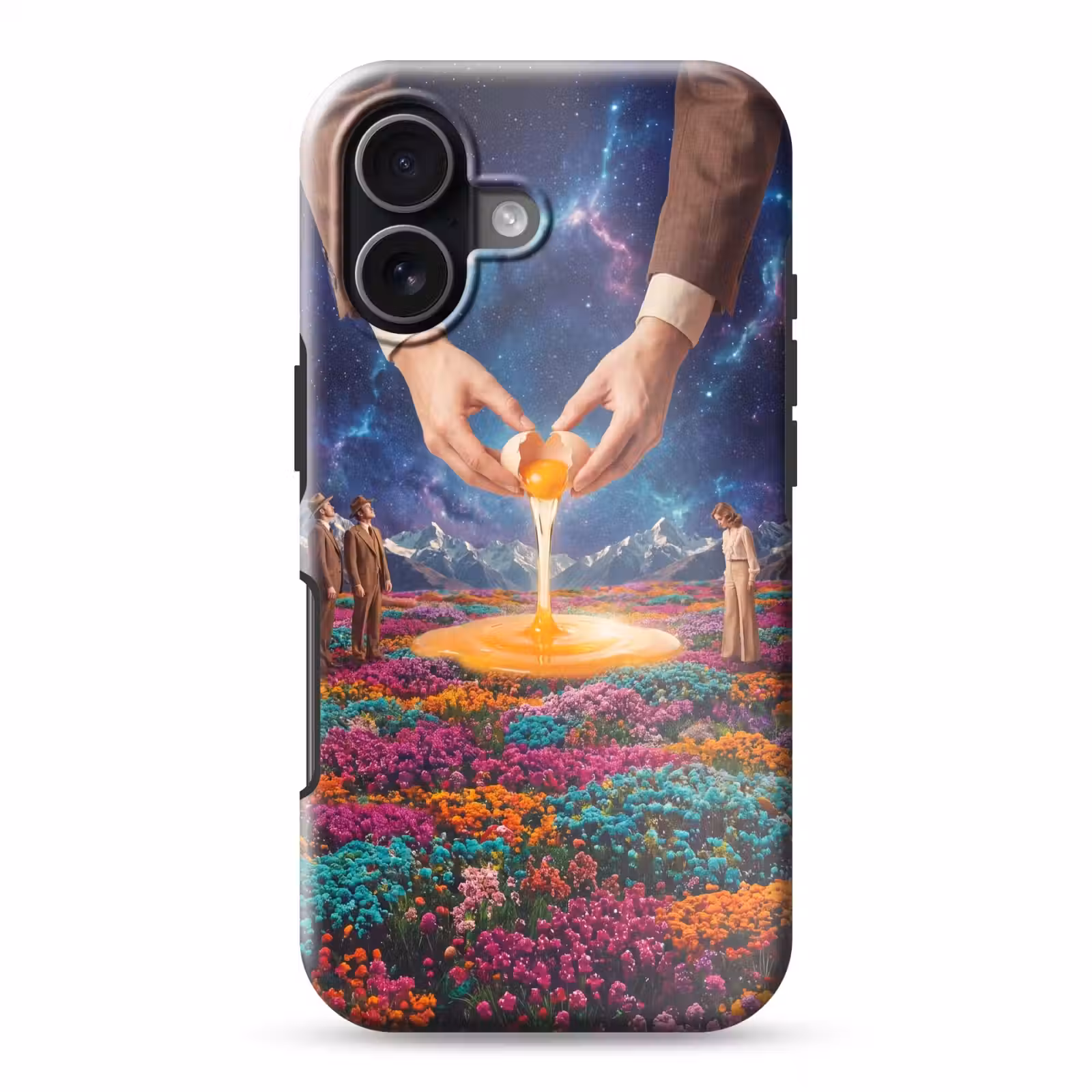 Telefoonhoesje Toughcase - Handen - Ei - Surrealisme - Handen - Ei - Surrealisme Toughcase MagSafe Apple iPhone 17 klein