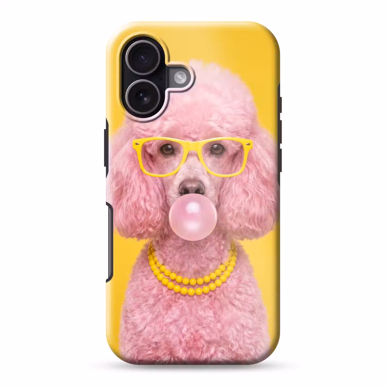 Hond - Kauwgum - Dieren - Modern - Roze Toughcase MagSafe Apple iPhone 17 klein -3d