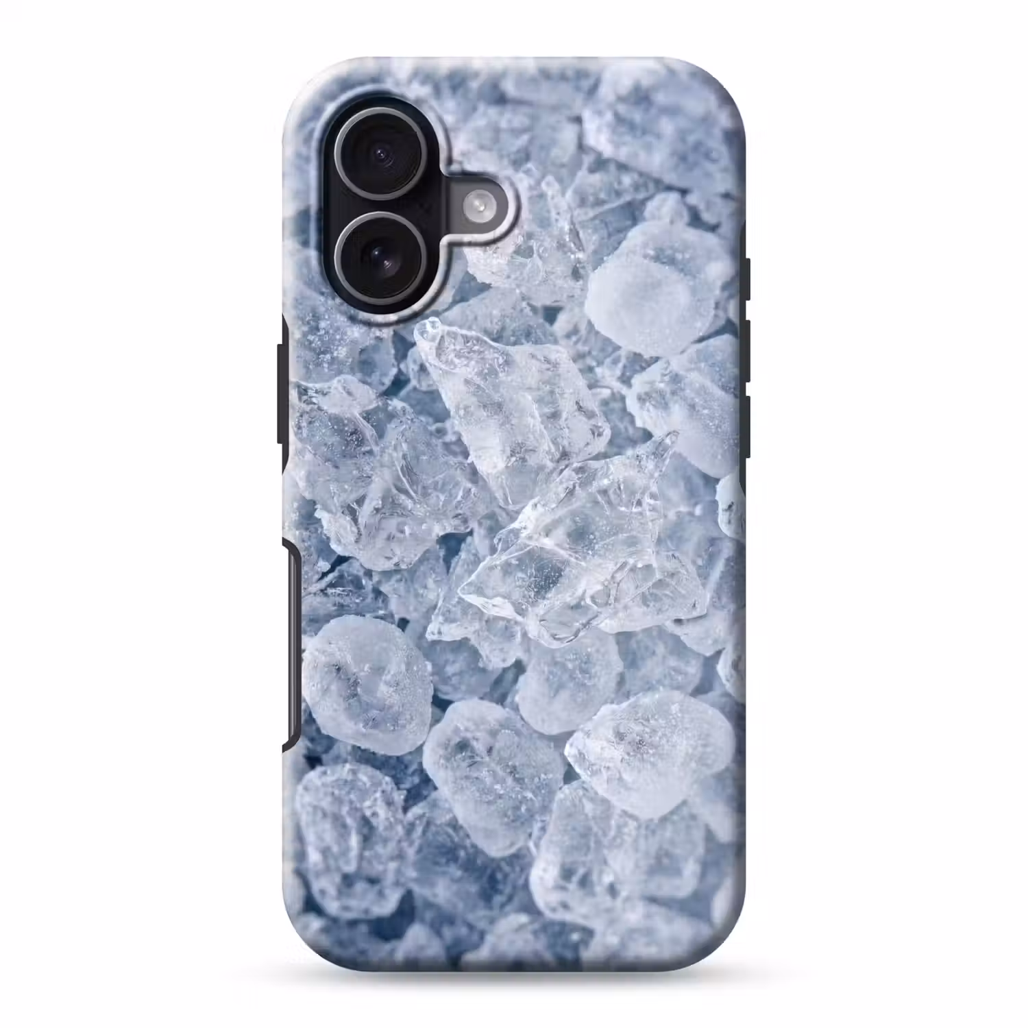 Ijsblokjes - Water - Blauw Toughcase MagSafe Apple iPhone 17 klein -3d