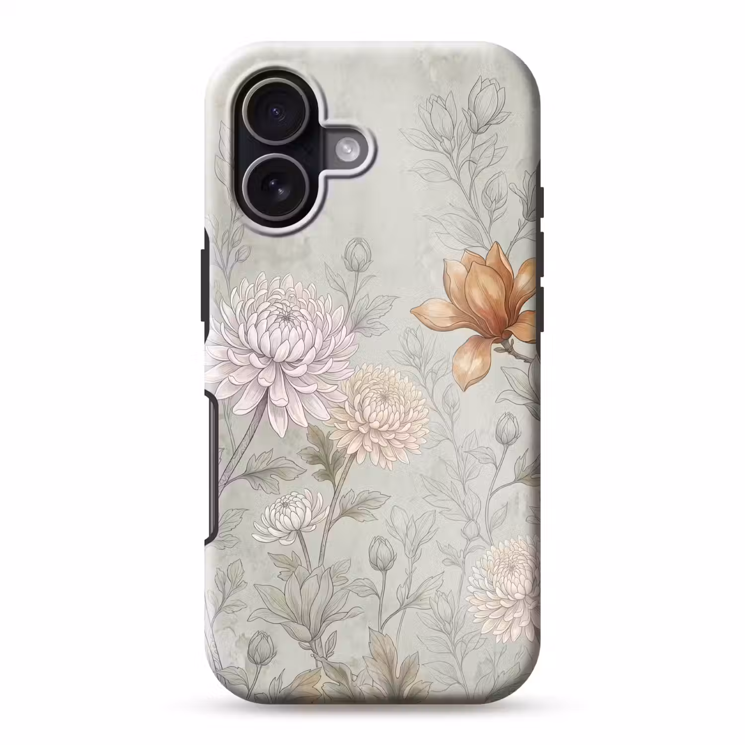 Illustratie - Bloemen - Groen Toughcase MagSafe Apple iPhone 17 klein -3d