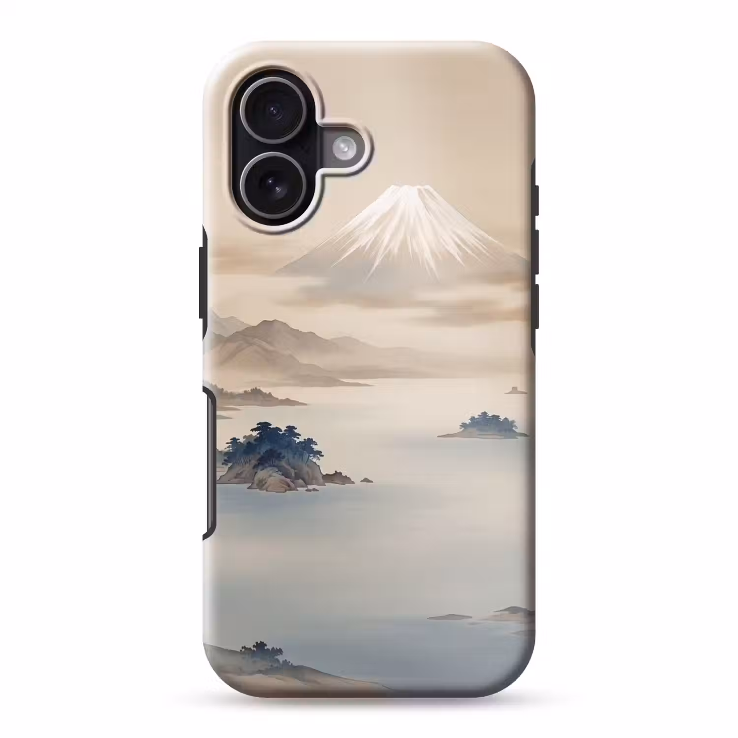 Japans - Landschap - Beige Toughcase MagSafe Apple iPhone 17 klein -3d