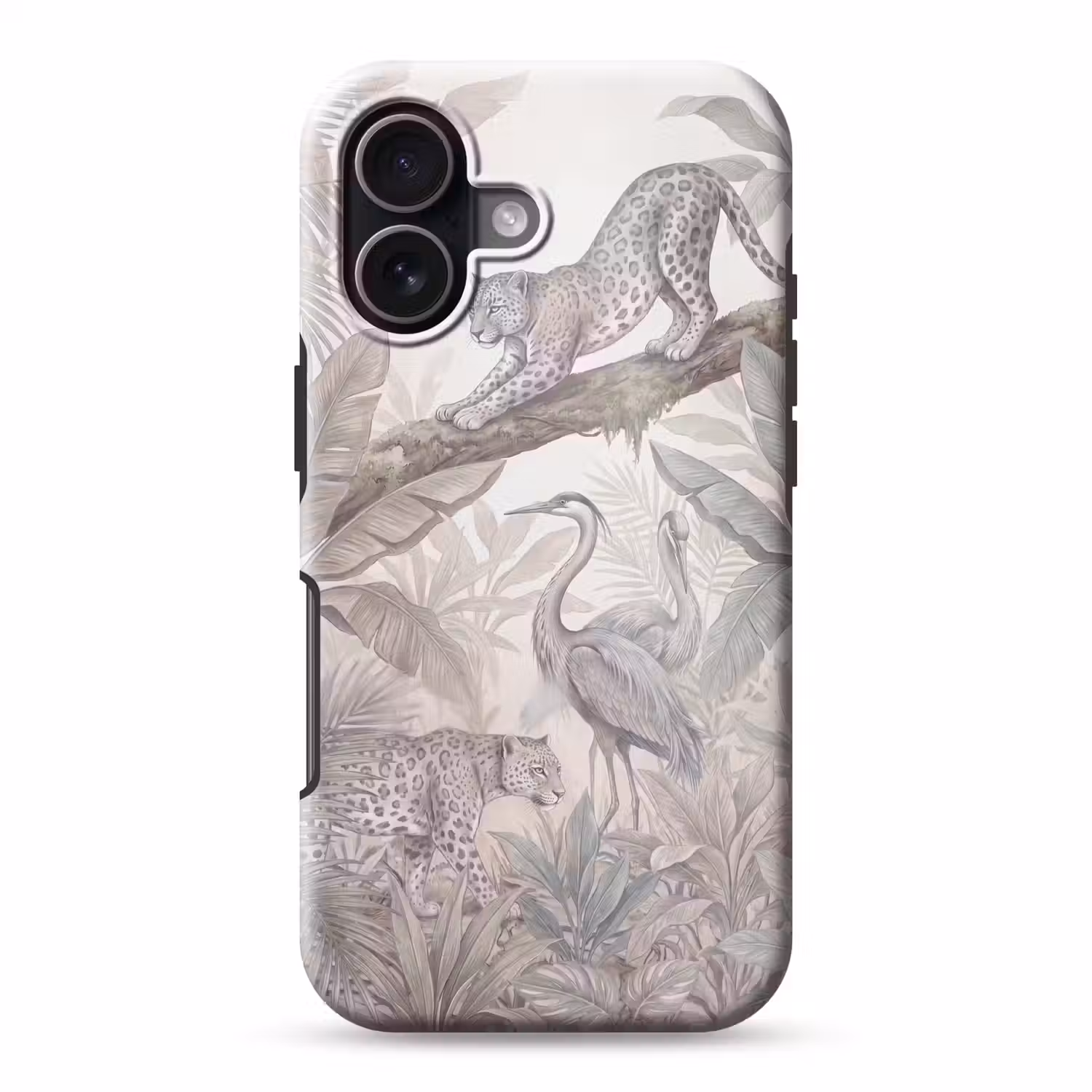 Kat - Vogel - Jungle - Illustratie - Dieren Toughcase MagSafe Apple iPhone 17 klein -3d
