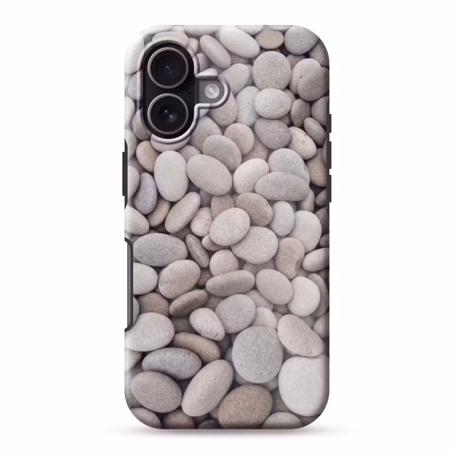 Kiezels - Stenen - Grijs Toughcase MagSafe Apple iPhone 17 klein -3d