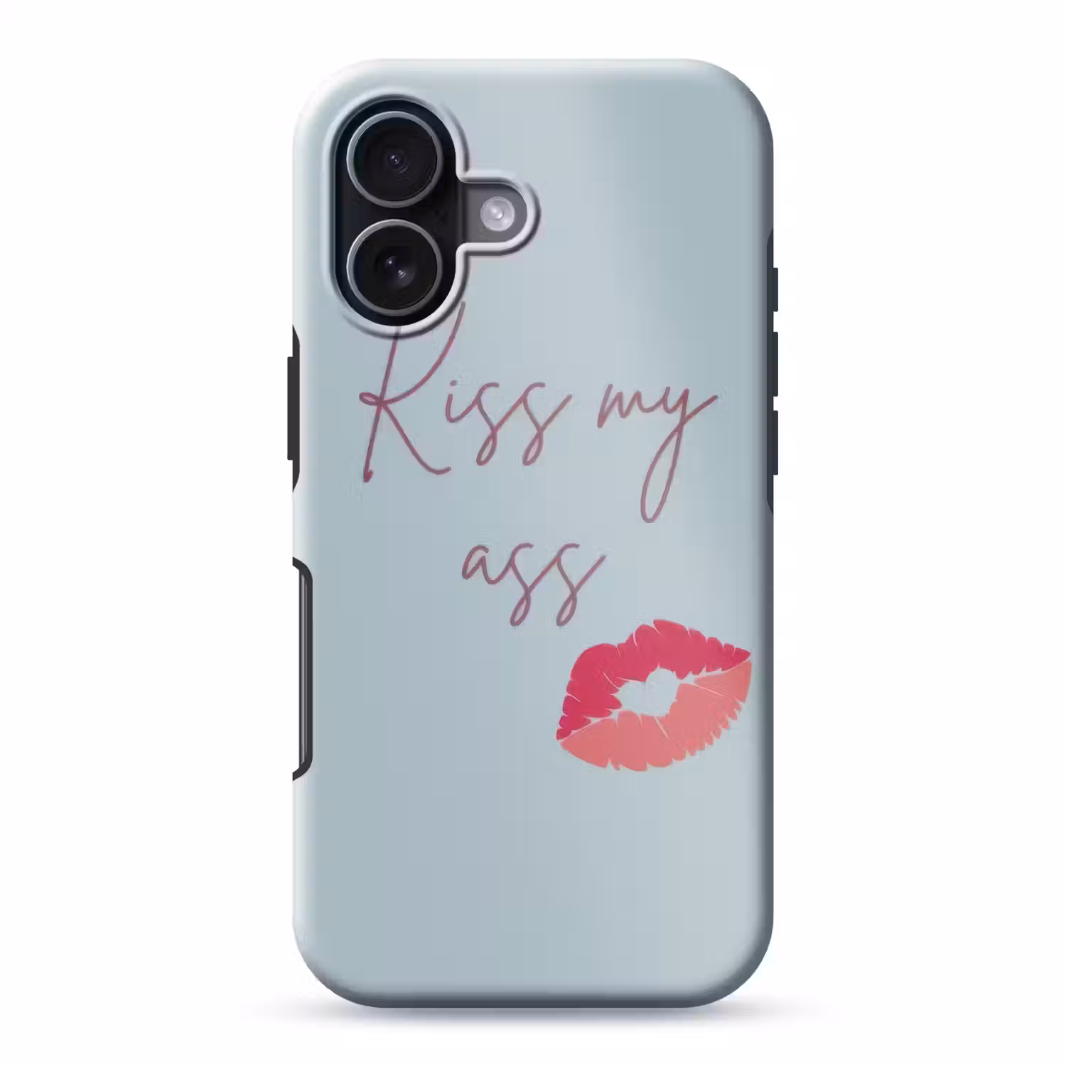 Kiss my ass - Lip - Blauw Toughcase MagSafe Apple iPhone 17 klein -3d
