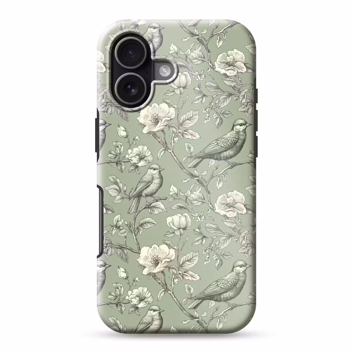 Klassiek - Botanisch - Groen Toughcase MagSafe Apple iPhone 17 klein 1017 -3d