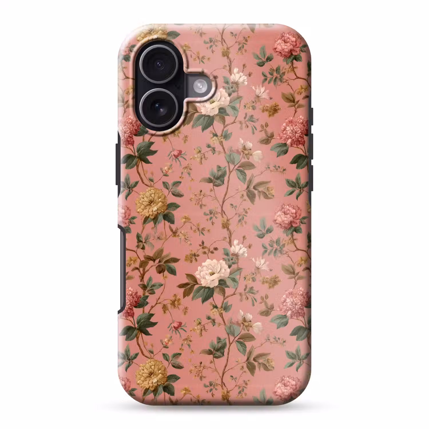 Klassiek - Botanisch - Roze Toughcase MagSafe Apple iPhone 17 klein 1017 -3d