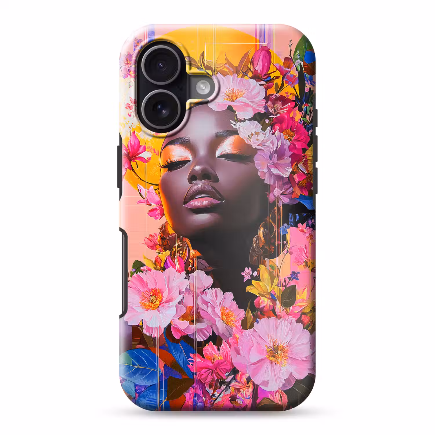 Kleurrijk - Bloemen - Vrouw - Zon Toughcase MagSafe Apple iPhone 17 klein -3d