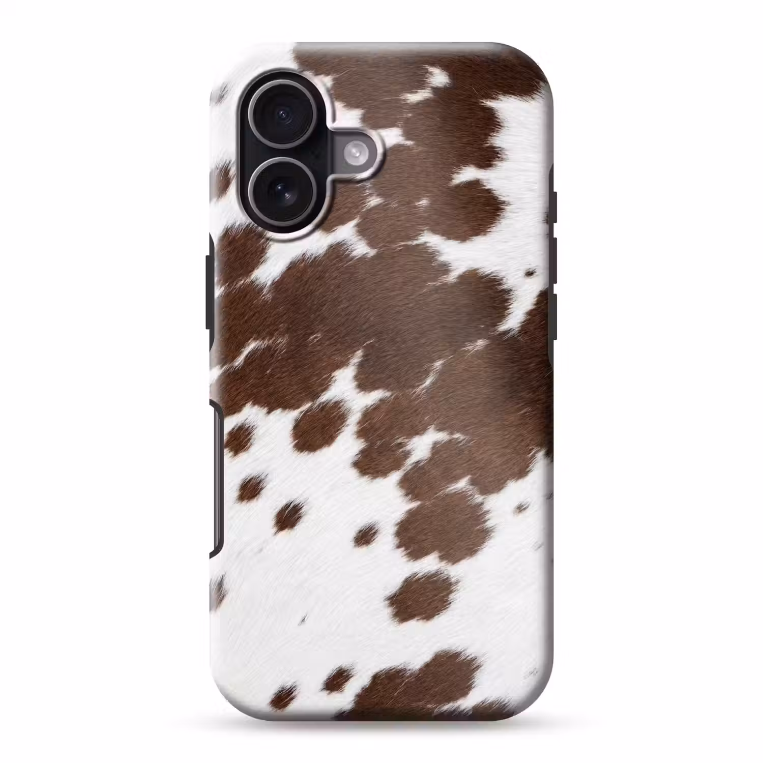 Koeienhuid - Klassiek - Bruin Toughcase MagSafe Apple iPhone 17 klein -3d